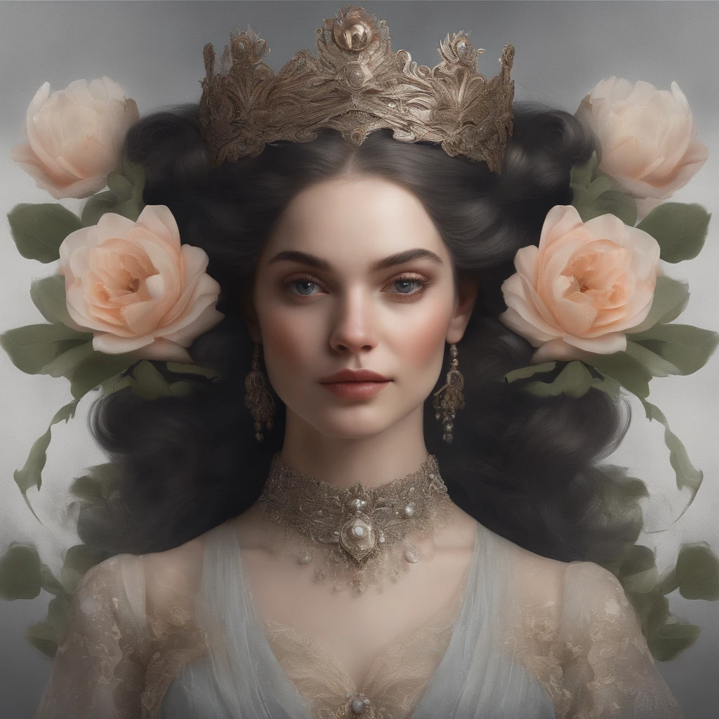 ((Gorgeous Princess)), (with long, Loose gray hair), (Bright and beautiful eyes), (side profile), art station trend, "The Flower of Hope" Jean-Honoré Fragonard, Peter mohrbacher, Super detailed, Crazy detailing, Stunning, Intricate, elite, Jugendstil, ornate, liquid wax, elegant, luxurious, by Greg Rutkowsky, ink style, Sticker, vector art, Beautiful character design, Double exposure shot, Luminous design, Winning bet, Masterpiece, AMOLED-black background,