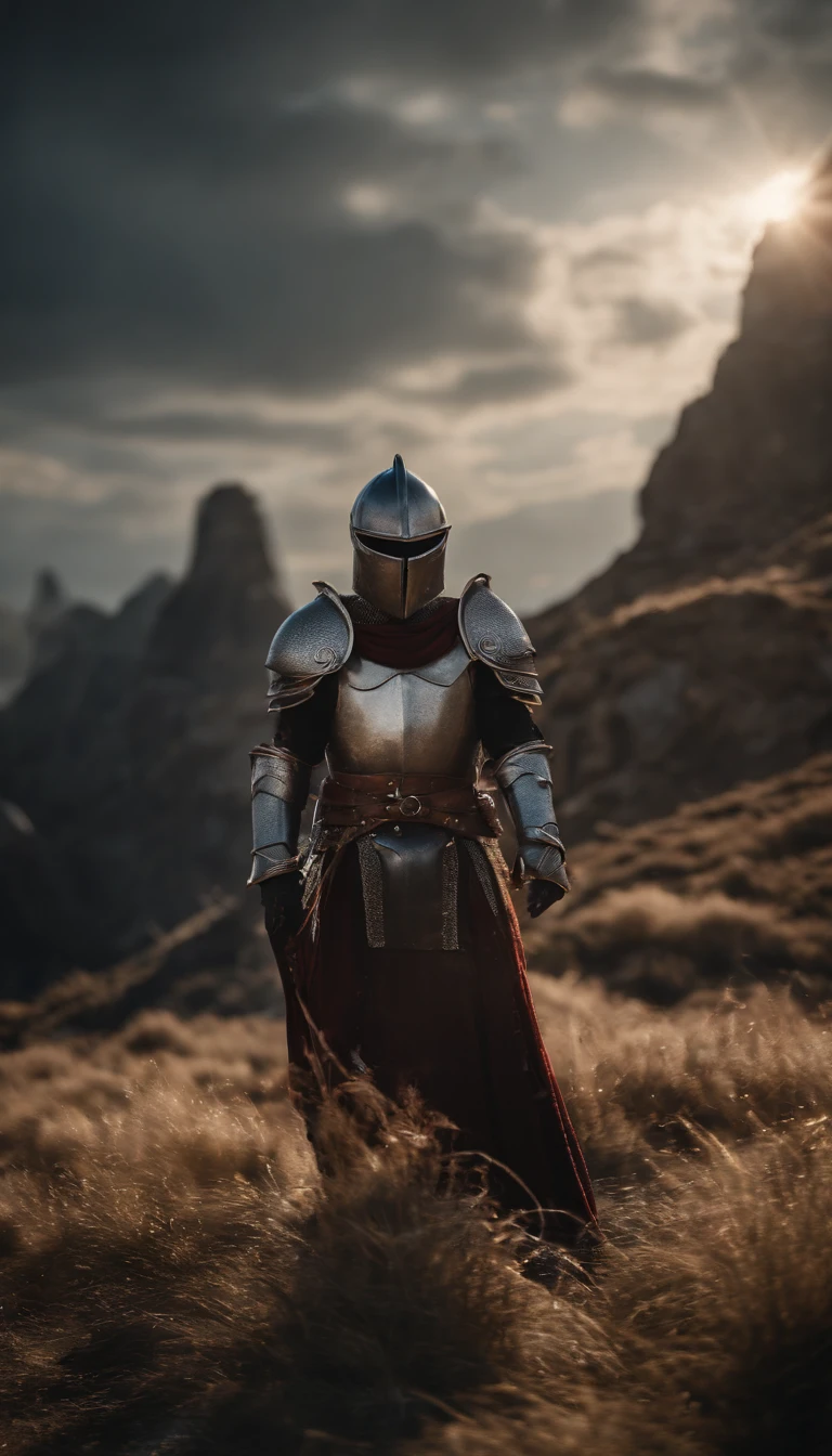 Fantasy World Monster Knight，中景 the scene is，Full body like， highly detailed surreal vfx，oc rendered，Shot with 70 mm - AR 16:9 --q 2 --s 1000