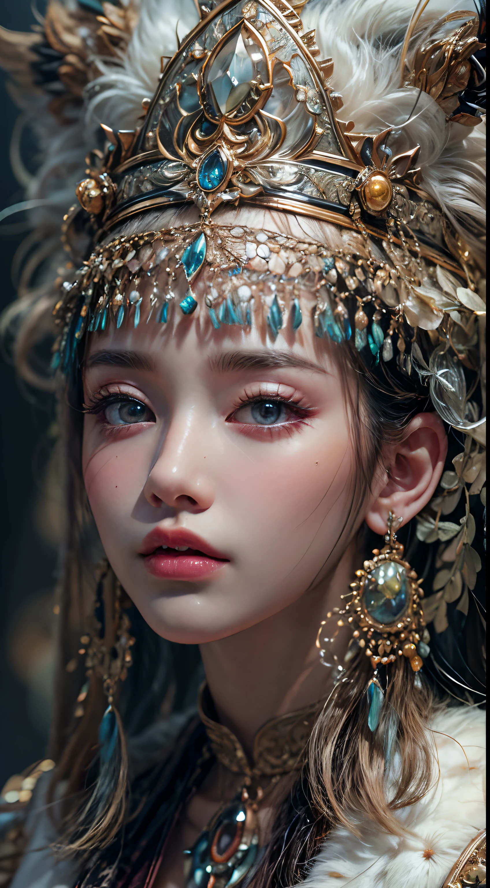 (tmasterpiece,best qualtiy,realisticlying:1.37),(Complex and sophisticated,Highly detailed skin and face),Hmong girls wearing Hmong costumes (by Artist Anna Dittman:1), (((Masterpiece))), (((Best quality))), ((Ultra-detailed)),(Detailed light),((An extremely delicate and beautiful)), Hmong,garments、head gear、耳Nipple Ring,with a pure white background,Cut out the soft lighting of the movie,8k wallpaper,Solidarity,art stations,High resolution CG,8K, RAW Photos, Highest Quality), Realistic, Intricate Detail, Extremely Detailed Eyes and Eyelashes, Portrait, Close-up, Digital SLR, Ultra Quality, Fujifilm , Hyper Realistic, Masterpiece , extremely detailed,beautiful details, best quality, official art, most detailed ultra 8k CG unity wallpaper (masterpiece: 1.3), (8k, optical, RAW photo, best quality : 1.4), Sharp focus: 1.2, ( (Large) chest :1.4) )), Highly detailed face and skin texture, high resolution Extremely high resolution, hyper-realistic, detailed tall, (8k), (best quality), nice detailed nose, full body,