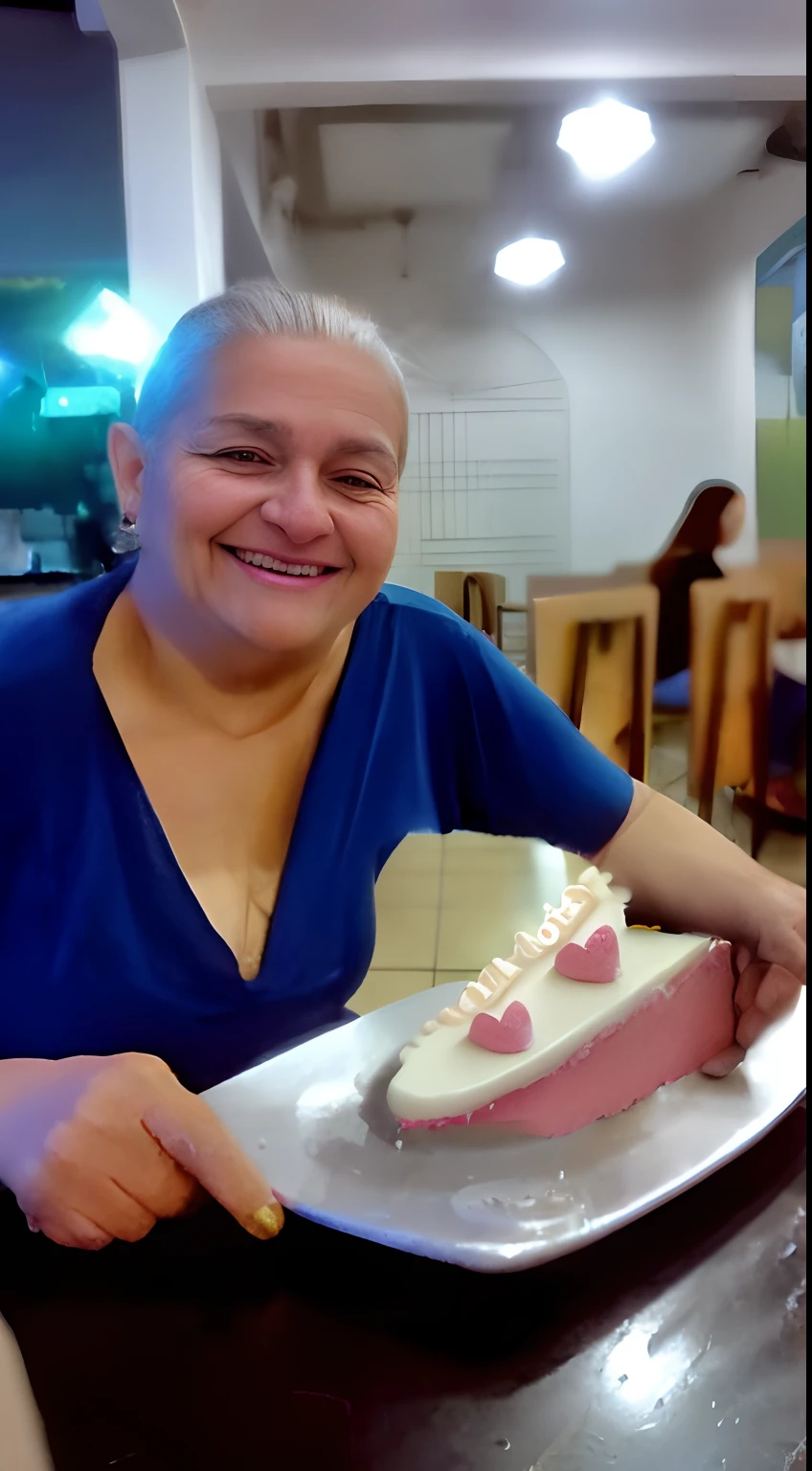 Pink birthday cake, con dulces al rededor