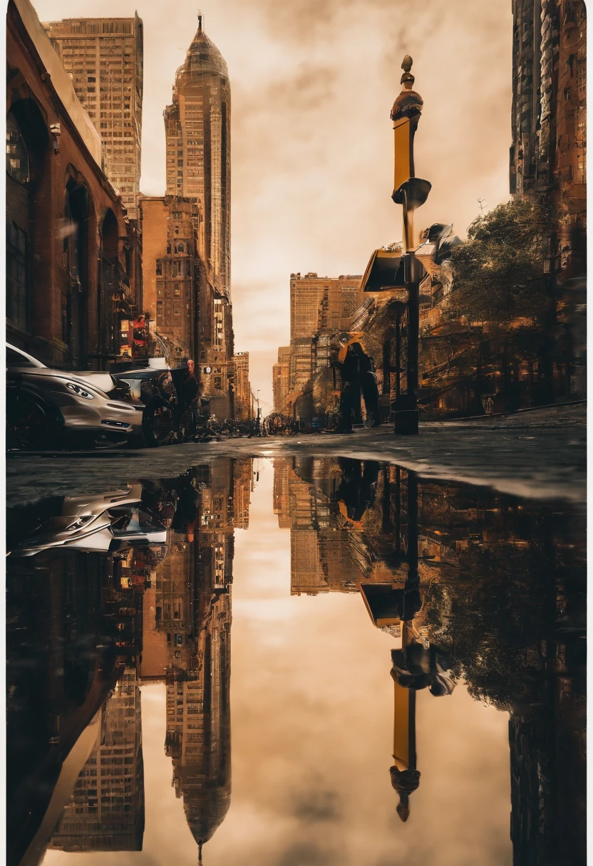 (best quality:1.2), vibrant colors, futuristic lighting, detailed clothing, neon signs, flying cars, bustling city streets, tall skyscrapers, holographic displays, rain-soaked pavement, glowing cybernetic implants, mirrored sunglasses, advanced technology, concrete jungle, urban decay, intense gaze, confident stance, aesthetic graffiti, steam rising from vents, dark alleyways, cityscape reflections, high-tech gadgets, glowing tattoos, augmented reality, dynamic composition, cinematic feel
