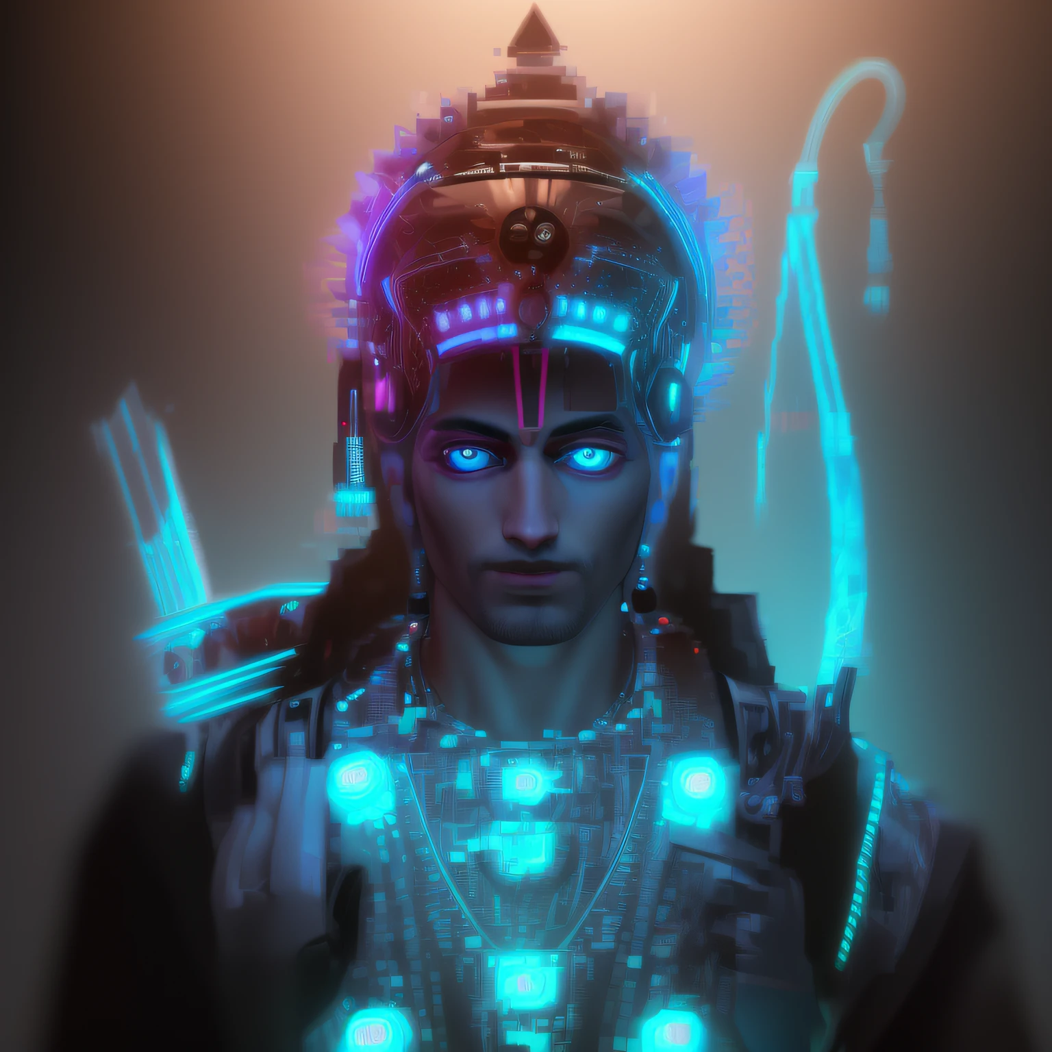 change background cyberpunk handsome person,realistic face,8k,ultra realistic