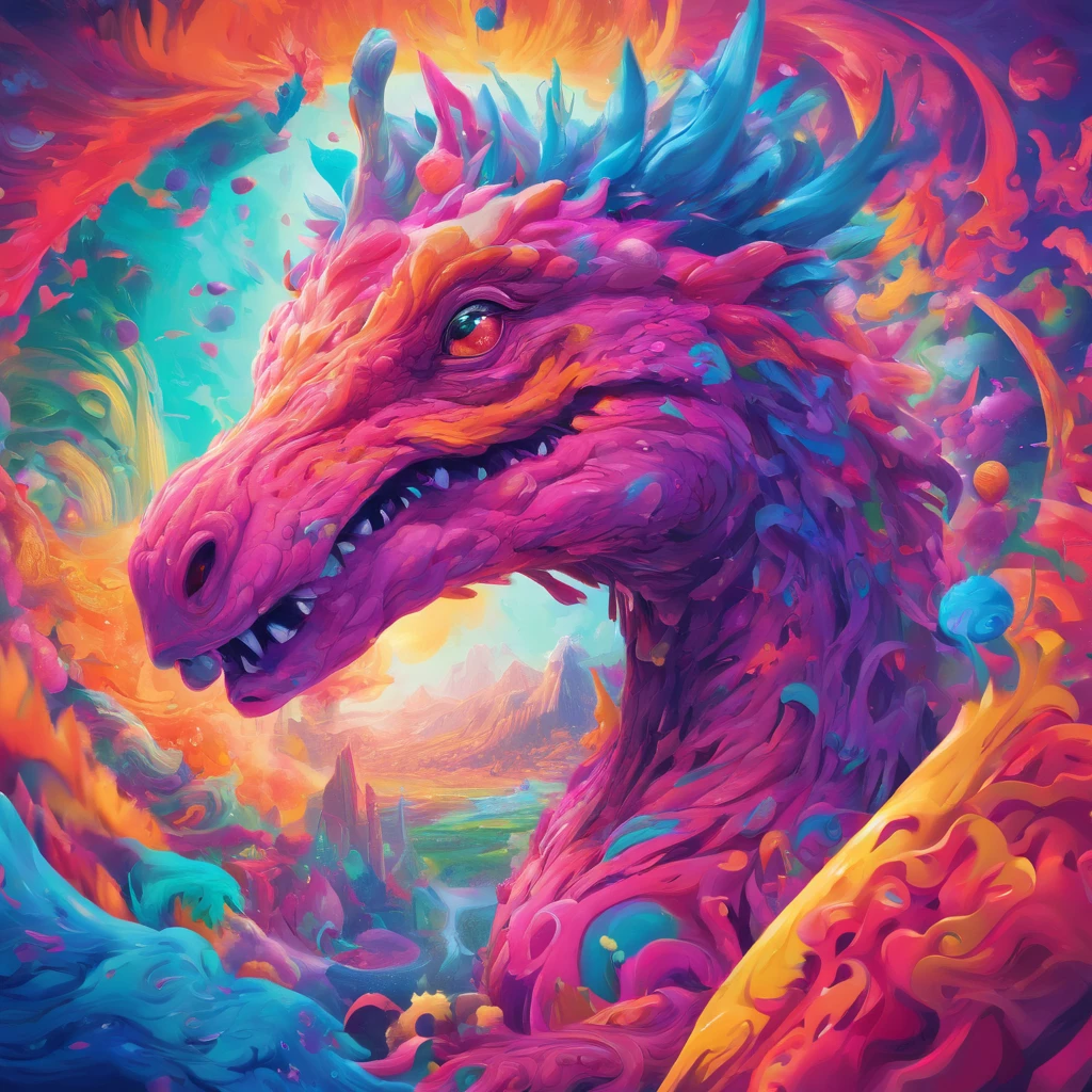 a beautiful dragon, by clrs, hand drawn