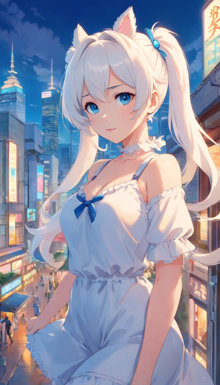 <lora:betterCuteAsian03:0.3>, (space_buns_hairstyle:1.3),woman posing for a photo, wearing elegant dress,
good hand,4k, high-res, masterpiece, best quality, head:1.3,((Hasselblad photography)), finely detailed skin, sharp focus, (cinematic lighting), night, soft lighting, dynamic angle, [:(detailed face:1.2):0.2],(((in the city))),   <lora:space_buns_hairstyle:0.4>