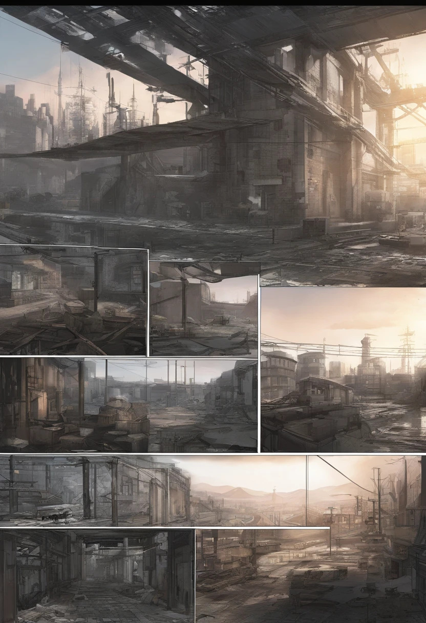 (((Comic storyboard))),comic strip,Two-dimensional picture,Manhwa Style,Makoto Shinkai animation style,Makoto Shinkai animation film art style,Ultra-wide angle of view,China-style,a town with beautiful scenery,Faraway view,Vivid and bright colors,super-fine,ultra - detailed,high qulity,8K ,oc rendered,dynamic viewing angle,Hyper Real,Ultra photo realsisim