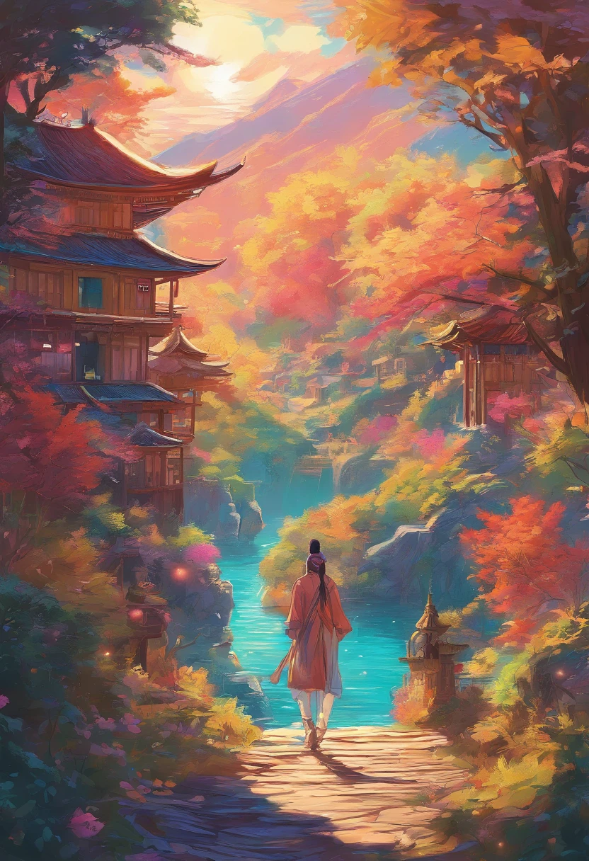 (((Comic storyboard))),comic strip,Two-dimensional picture,Manhwa Style,Makoto Shinkai animation style,Makoto Shinkai animation film art style,Ultra-wide angle of view,China-style,a town with beautiful scenery,Faraway view,Vivid and bright colors,super-fine,ultra - detailed,high qulity,8K ,oc rendered,dynamic viewing angle,Hyper Real,Ultra photo realsisim