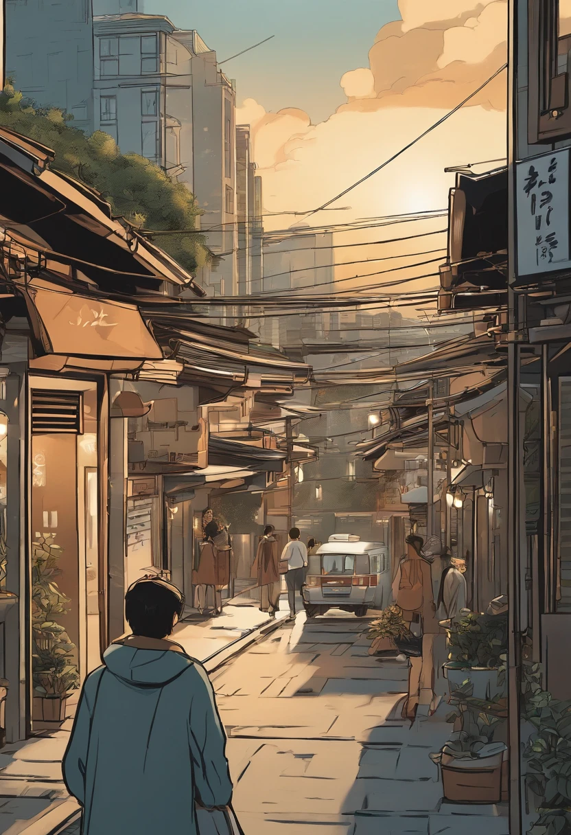 Comic strip,Hong Kong comic book style,Fengyun Cartoon Style,(((Cartoon Storyboard))),Two-dimensional illustration,Makoto Shinkai Style,Makoto Shinkai Manga Art,s girl,The narrow streets of the town,Starry skiing,vibrant with colors,ultra-fine,Soft lines,High Quality,8K,tmasterpiece