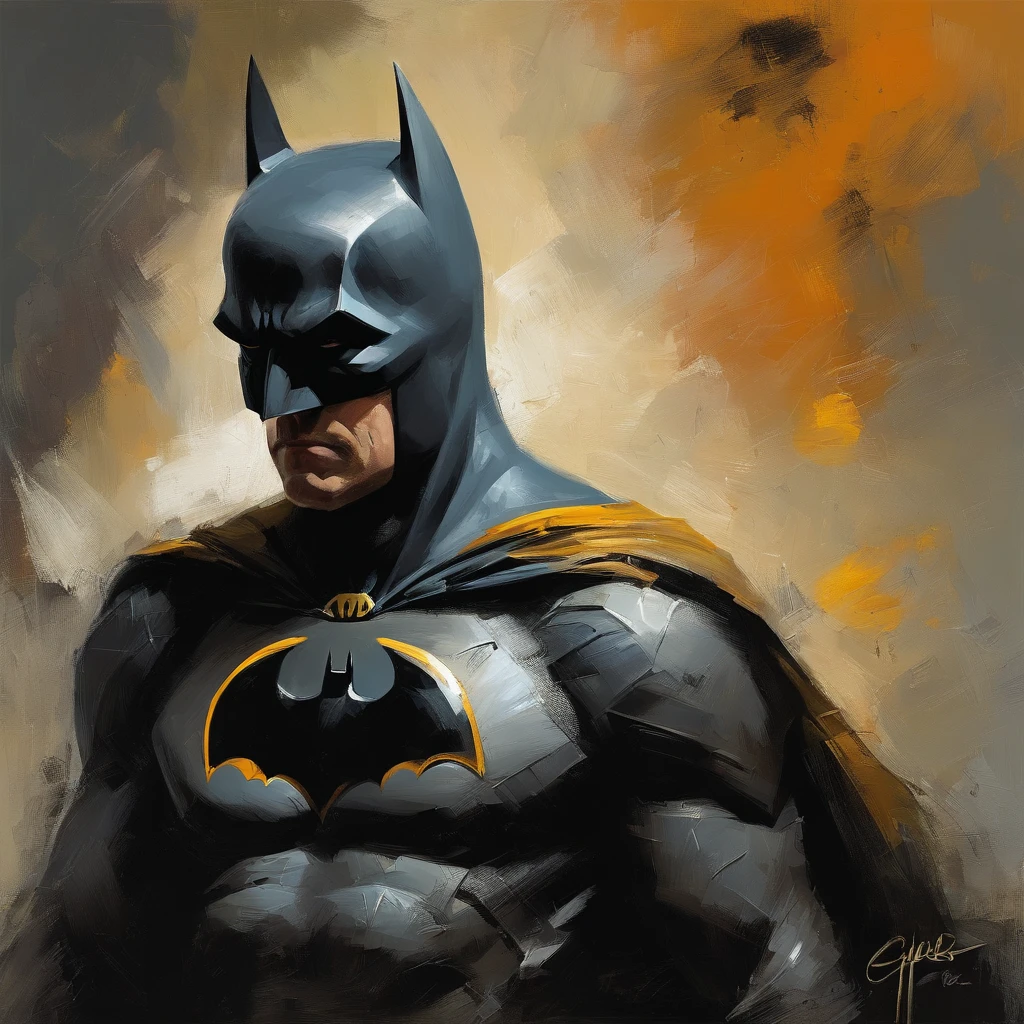 Batman debout , Portrait de Batman, Style de peinture de James Gurney, Portrait de Batman, Ordonnance, Par Craig Mullins, Lighting spotted by Craig Mullins, par Brian Thomas, par James Ryman, inspired by Jim Lee, par James Gurney, par Dave Dorman, Portrait Batman Ancienne Bible, par Chris Moore, par Robert Peak