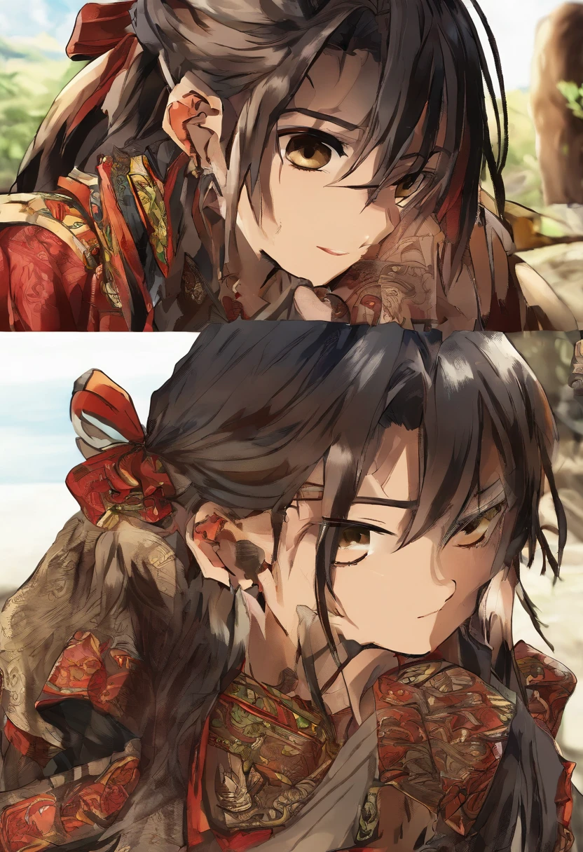 （（（Comic storyboard））），comic strip，Two-dimensional picture，Manhwa Style，Makoto Shinkai animation style，Makoto Shinkai animation film art style，Ultra-wide angle of view，China-style，a town with beautiful scenery，Faraway view，Vivid and bright colors，super-fine，ultra - detailed，high qulity，8K ，oc rendered，dynamic viewing angle，Hyper Real，Ultra photo realsisim