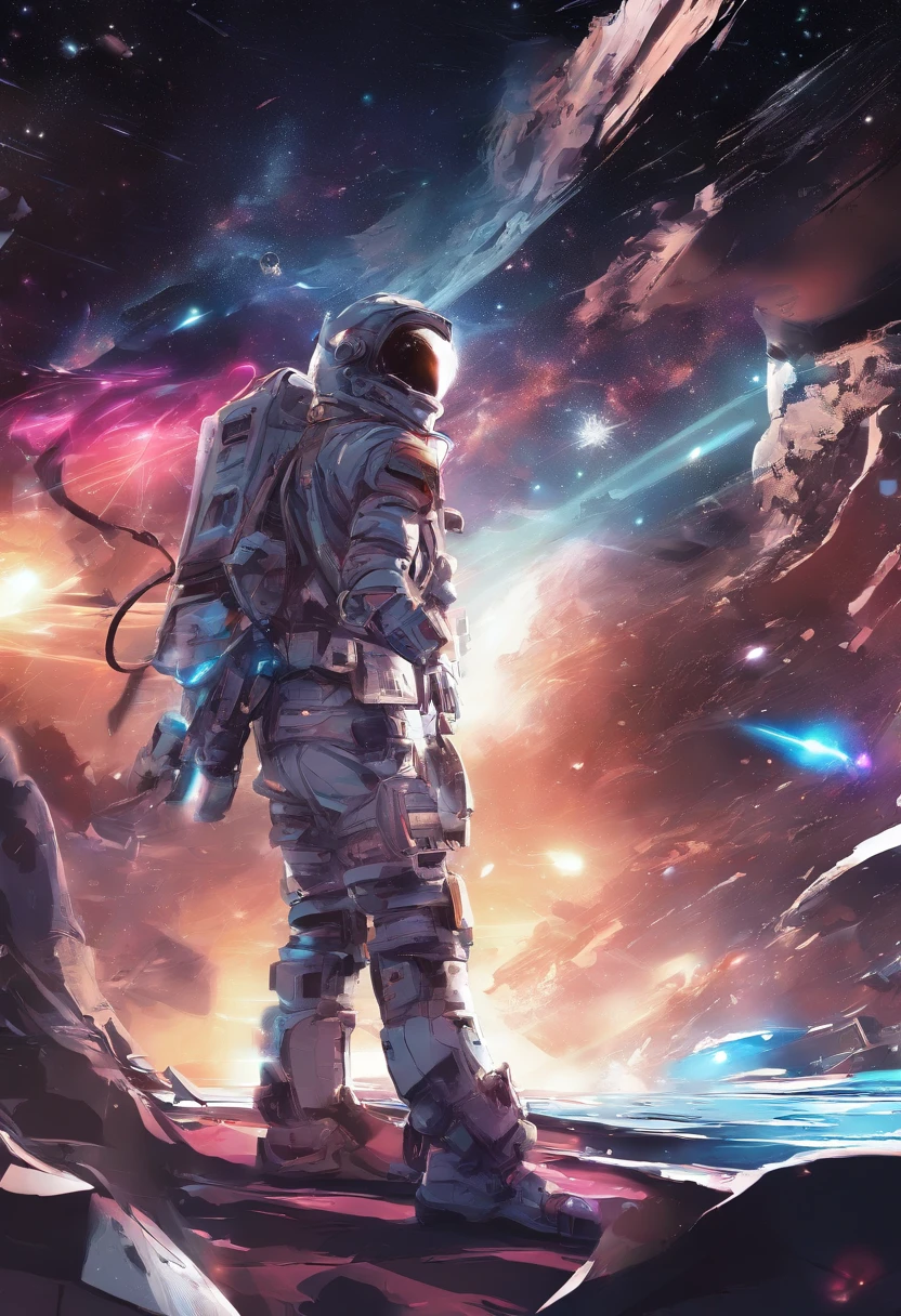 (highres,masterpiece:1.2),ultra-detailed,realistic,photorealistic:1.37,astronauts wandering through space,starfield game theme,night sky background,glimmering stars,galactic exploration,spacewalk,zero gravity,deep space mission,advanced space suits,silent serenity,cosmic majesty,adventure awaits,awe-inspiring vistas,stellar constellations,mysterious black holes,interstellar travel,floating in weightlessness,orbiting planets,infinite space,spaceship interiors,extraterrestrial landscapes,exploring the unknown,cosmic dust swirls,cosmonauts on a mission,space station,cosmic gateways,alien civilizations,unlimited possibilities,ultimate frontier,cosmic entities,galaxial wonders,celestial realm,journey among the stars,otherworldly experience,cosmic phenomena,wonders of the universe,voyage through the cosmos,stellar nebulae,cosmic navigation.