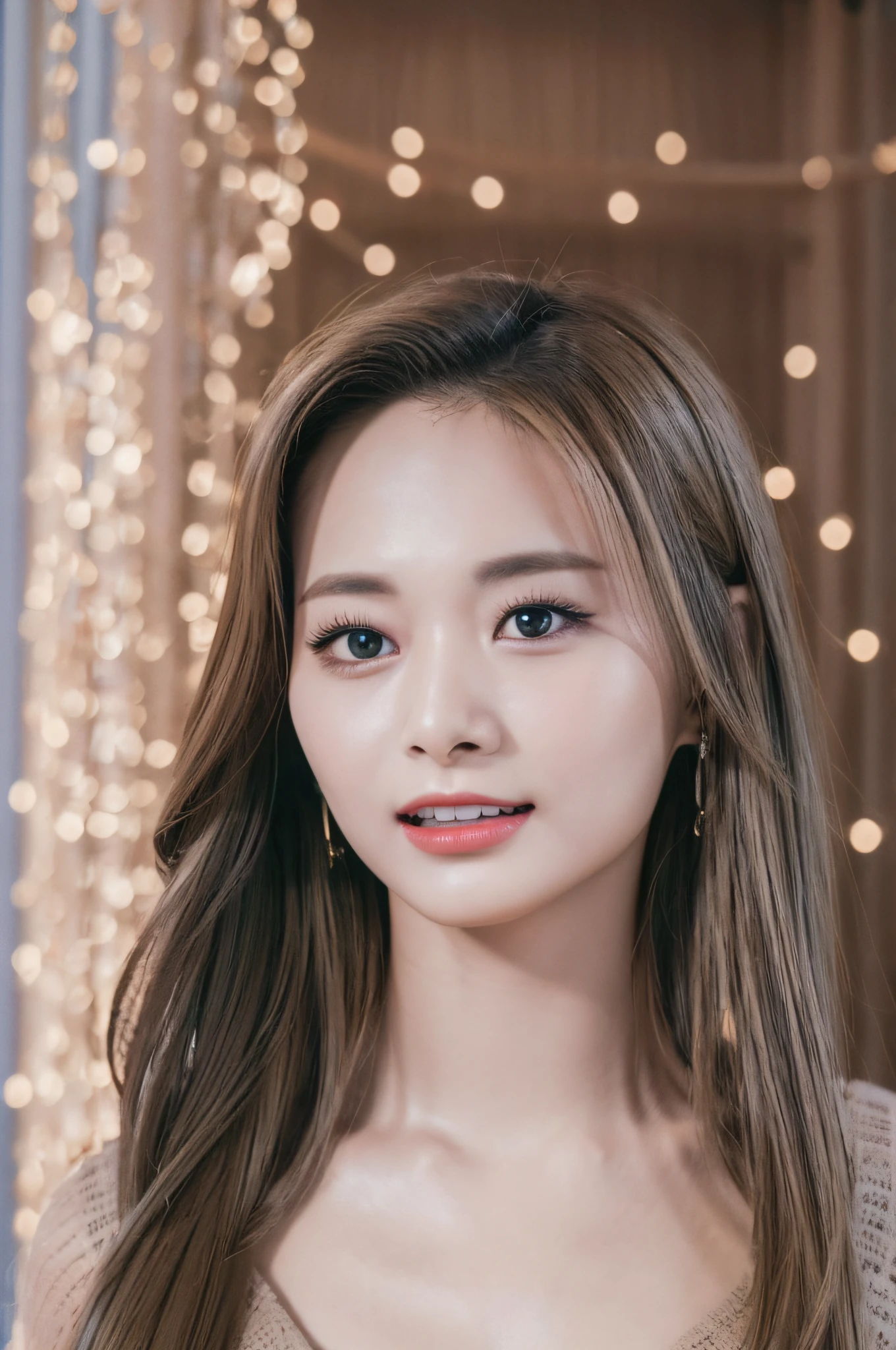 nude, Tzuyu, woman, complex 3d render ultra-detailed, smile, portrait of beautiful woman, moody portrait, striking features, beauty, intricate details, dramatic composition, tension, contrast, texture, realism, high-quality rendering, stunning art, high quality, film grain, Fujifilm XT3, swirly bokeh,(realistic, photo-realistic:1.2), RAW photo, physically-based rendering, looking at viewer, 8k, best quality, masterpiece:1.2),(full body shot:1.1), octane render, extremely detailed CG, unity 8k wallpaper,in bedroom,(studio soft light,sunlight:1.2),(standing:1.1), hyper-realistic detail shiny skin, ultra-detailed, (ultra realistic:1.2),(intricate:1.2),(photorealistic:1.2),1girl,(skinny:1.3), detailed background, small breasts