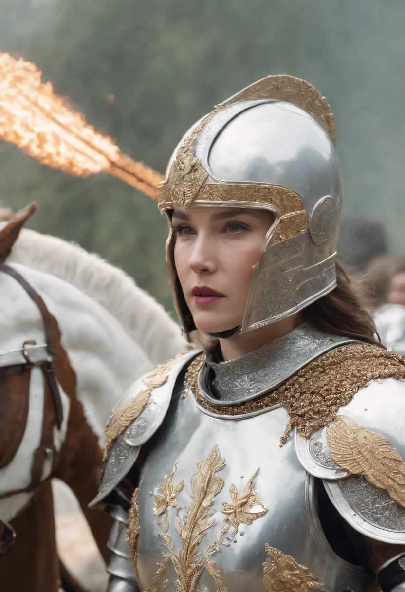 Warriors wearing Pegasus silver delicate armor burn the small universe and burst out with amazing power, while shooting forward at the speed of light against the Pegasus meteor swarm,The scene was extremely impressive