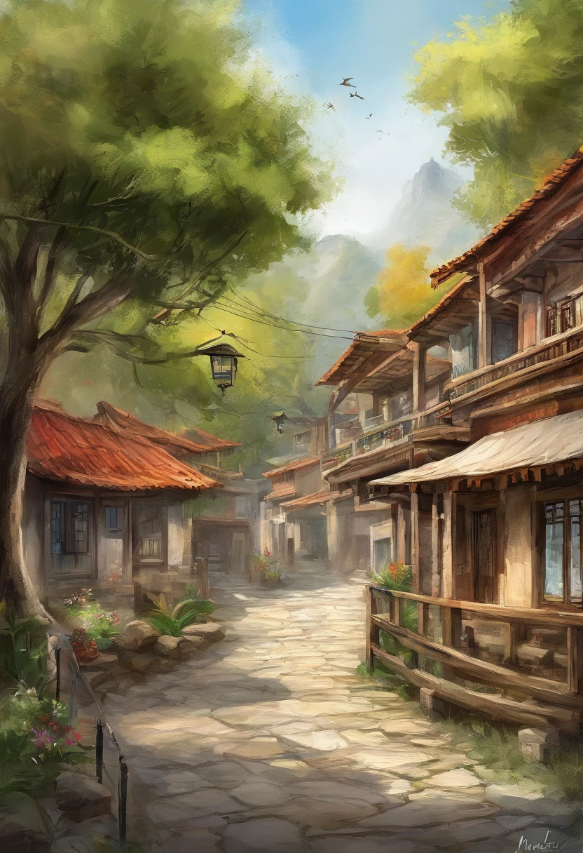 (((Comic storyboard))),comic strip,Two-dimensional picture,Manhwa Style,Makoto Shinkai animation style,Makoto Shinkai animation film art style,Ultra-wide angle of view,China-style,a town with beautiful scenery,Faraway view,Vivid and bright colors,super-fine,ultra - detailed,high qulity,8K ,oc rendered,dynamic viewing angle,Hyper Real,Ultra photo realsisim