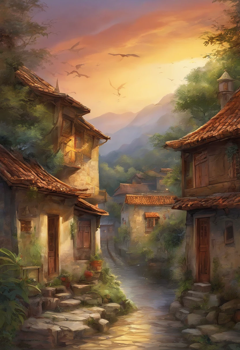 (((Comic storyboard))),comic strip,Two-dimensional picture,Manhwa Style,Makoto Shinkai animation style,Makoto Shinkai animation film art style,Ultra-wide angle of view,China-style,a town with beautiful scenery,Faraway view,Vivid and bright colors,super-fine,ultra - detailed,high qulity,8K ,oc rendered,dynamic viewing angle,Hyper Real,Ultra photo realsisim