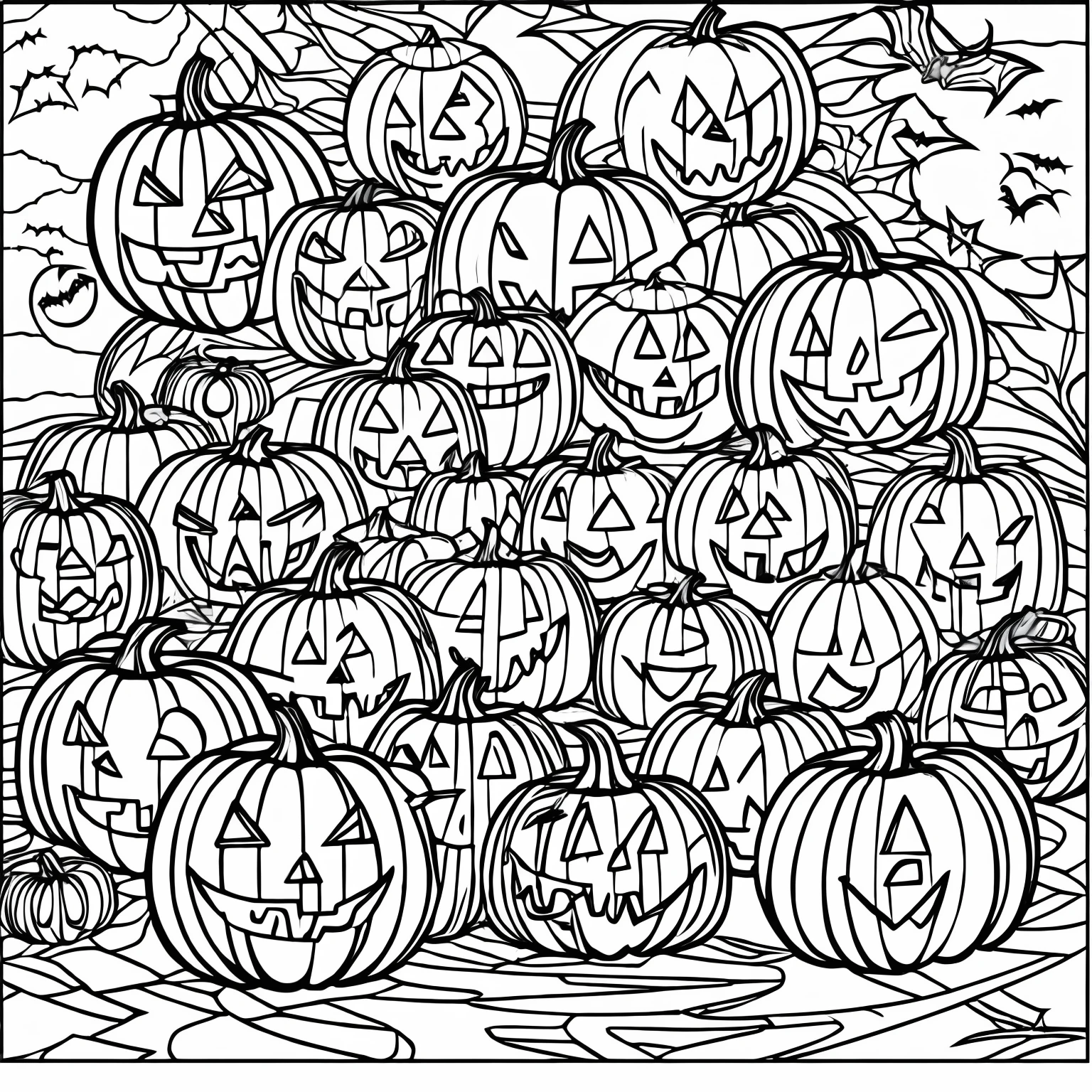 Coloring pages for kids haloween theme