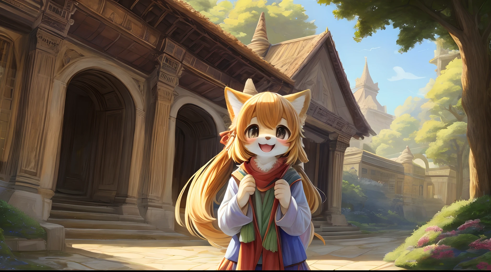 super high resolution, detailed background, World Heritage Site, 6+boys, 6+girls, Happy, joyful, absurdres(Photos of solo travelers)(kemono, furry anthro),