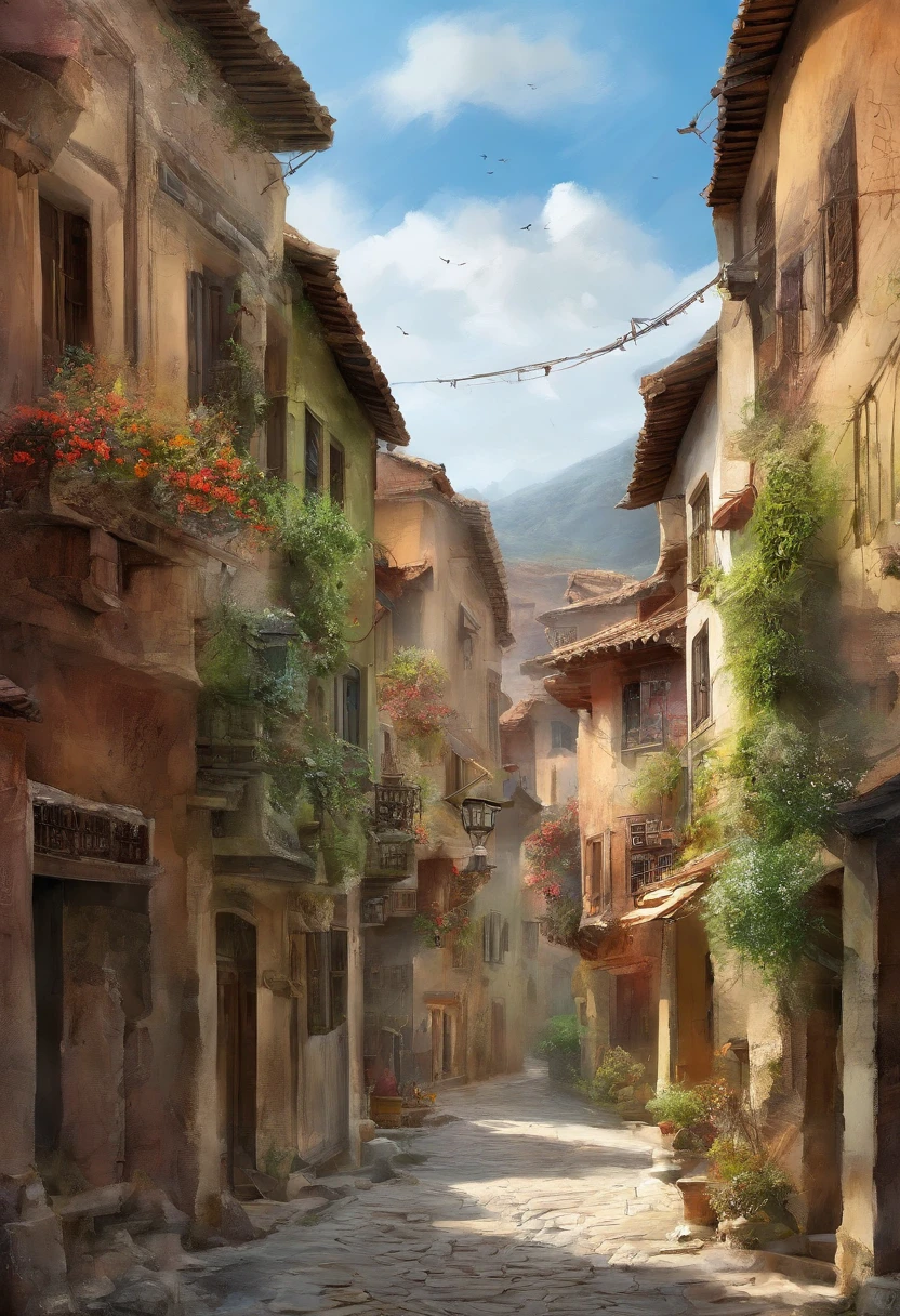 (((Comic storyboard))),comic strip,Two-dimensional picture,Manhwa Style,Makoto Shinkai animation style,Makoto Shinkai animation film art style,Ultra-wide angle of view,China-style,Ancient road west wind thin horse,Faraway view,Vivid and bright colors,super-fine,ultra - detailed,high qulity,8K ,oc rendered,dynamic viewing angle,Hyper Real,Ultra photo realsisim