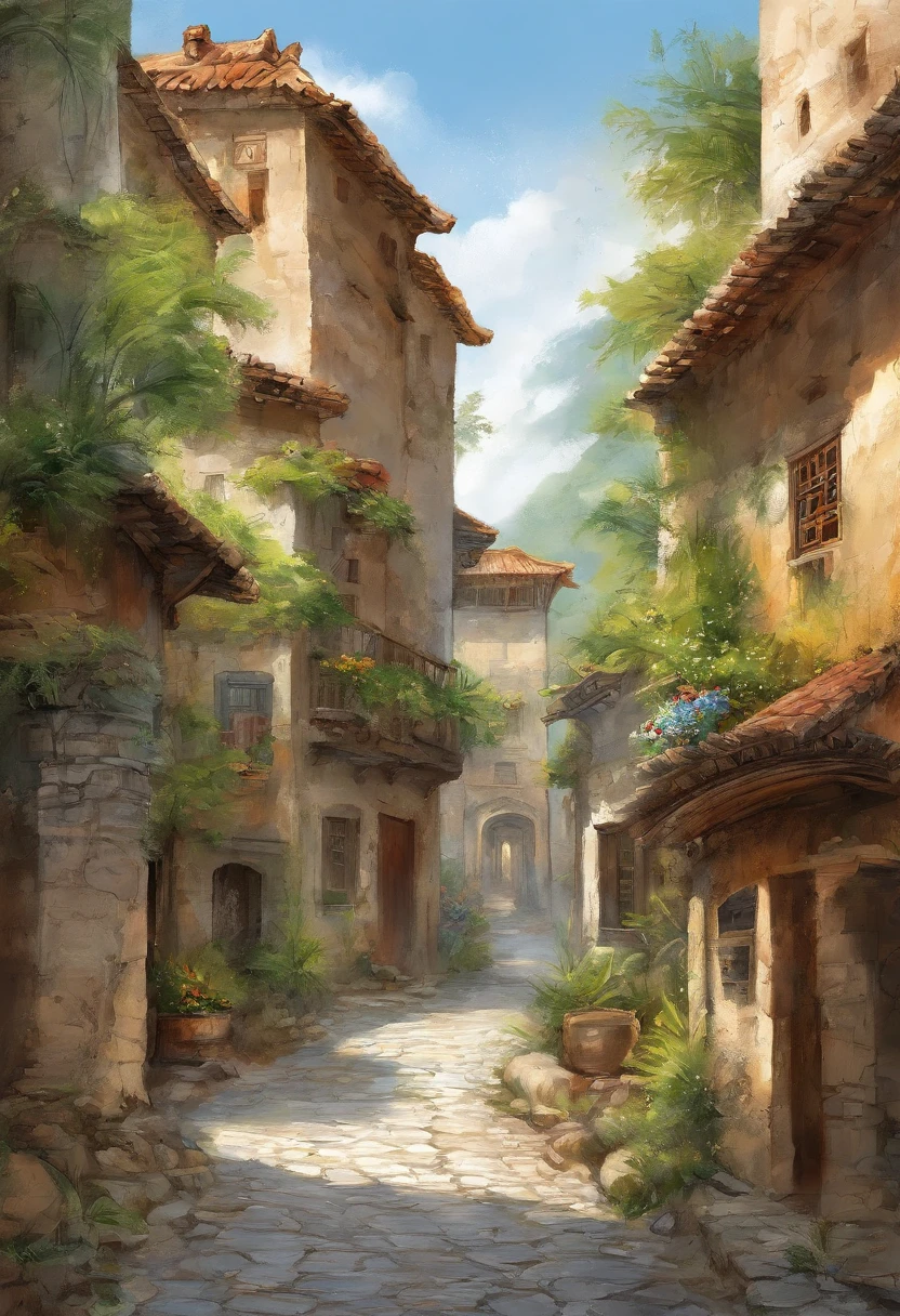（（（Comic storyboard））），comic strip，Two-dimensional picture，Manhwa Style，Makoto Shinkai animation style，Makoto Shinkai animation film art style，Ultra-wide angle of view，China-style，Ancient road west wind thin horse，Faraway view，Vivid and bright colors，super-fine，ultra - detailed，high qulity，8K ，oc rendered，dynamic viewing angle，Hyper-realistic，Hyper Real，Ultra photo realsisim
