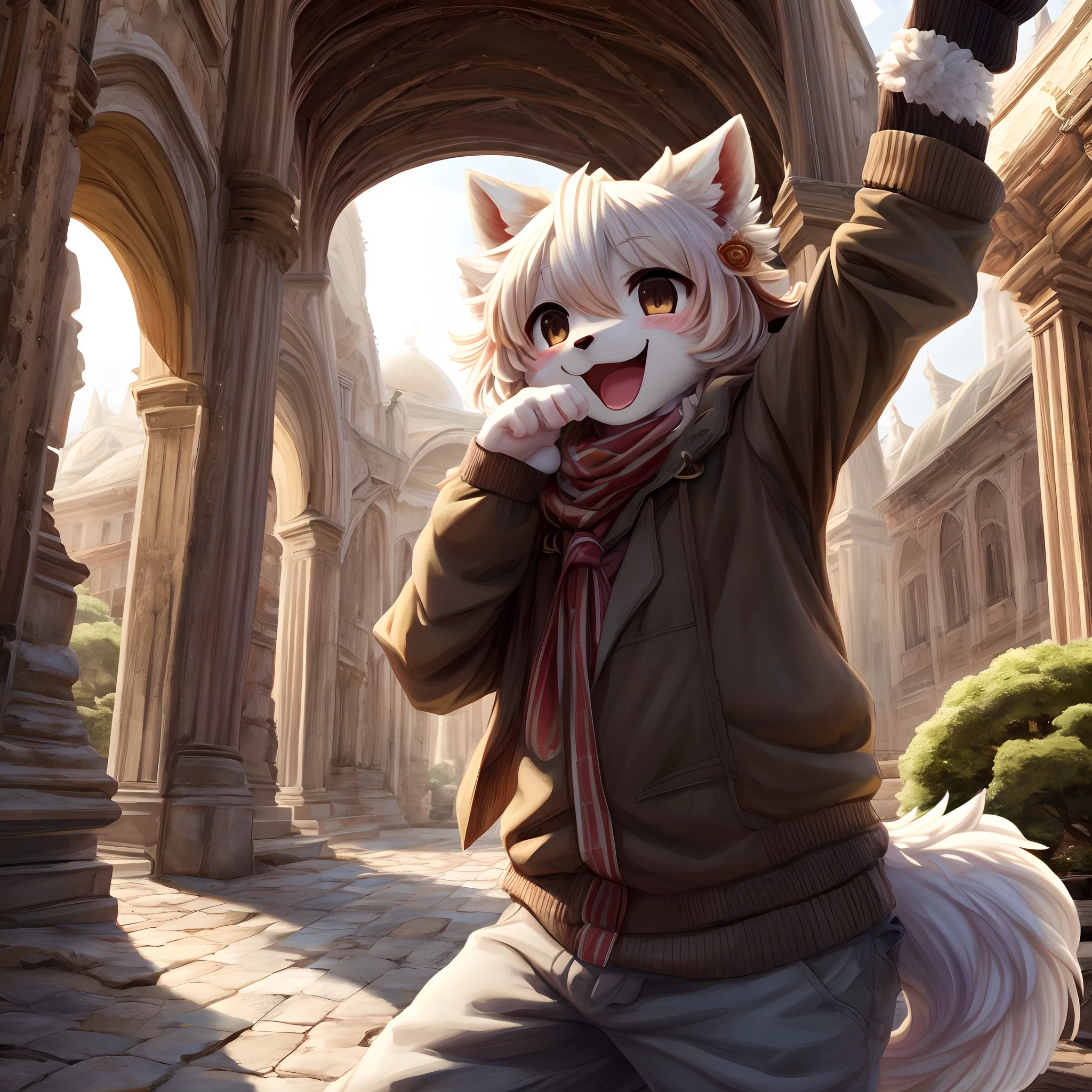 super high resolution, detailed background, World Heritage Site, 6+boys, 6+girls, Happy, joyful, absurdres(Photos of solo travelers)(kemono, furry anthro),