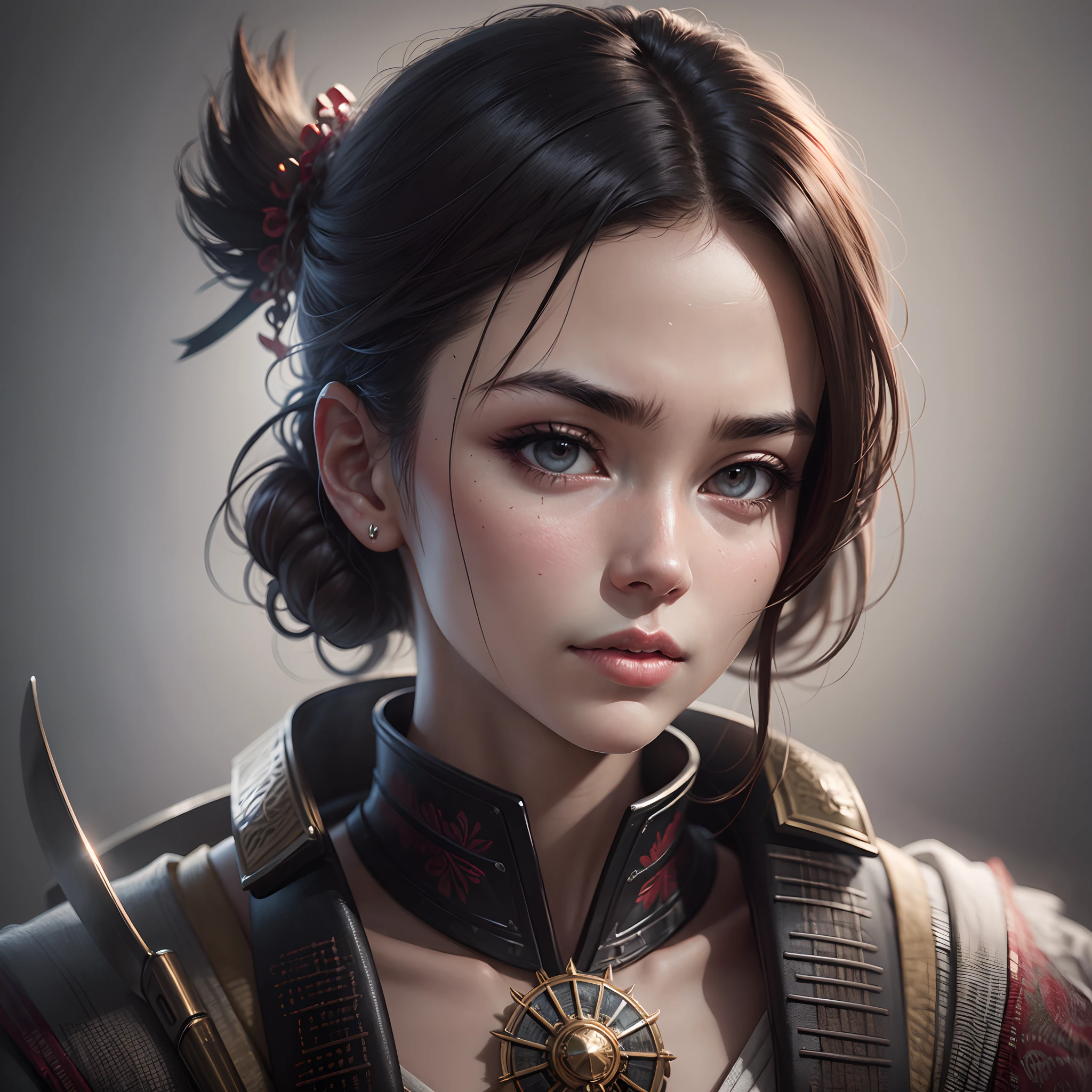 portrait of beauty samurai, realistic lighting , cinematic style --auto --s2