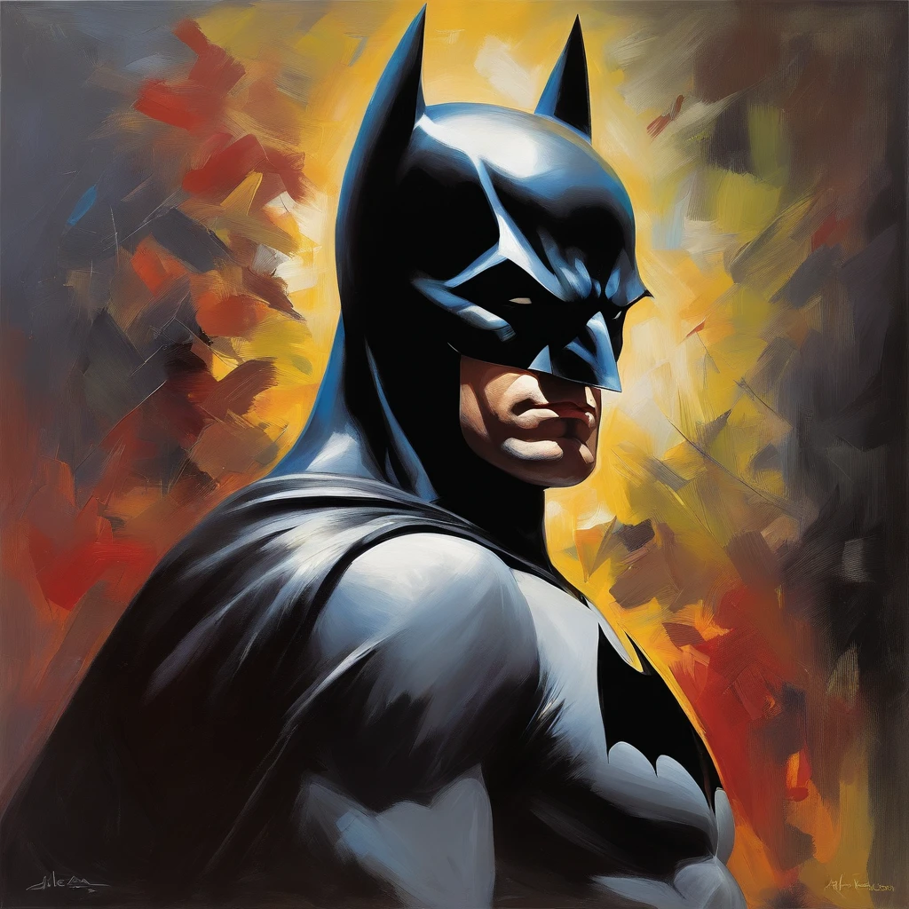 Alex Ross-style portrait of Batman