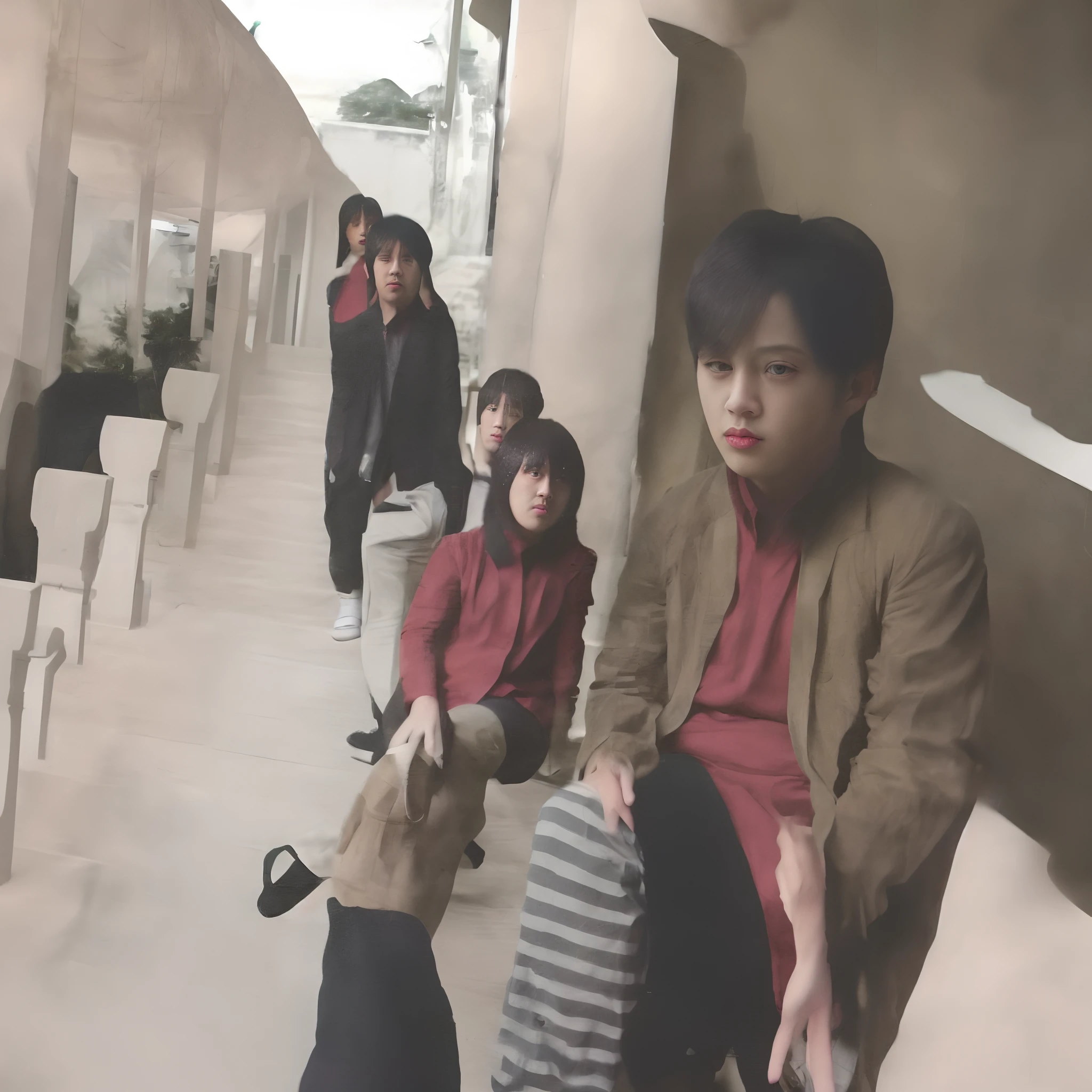 Manga character with stylish outfit. Anamie korean character