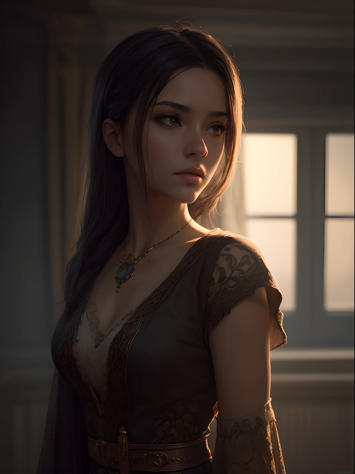 woman, masterpiece, best quality, highest quality, cinematic lighting, (volumetric lighting), extremely detailed CG unity 8k wallpaper, focused, 8k wallpaper, 4k wallpaper, extremely detailed, ultra realistic, photorealistic, sharp focus, absurdres, (HDR:1.2), (high contrast), photograph, detailed and intricate, instagram, portrait, highly detailed, digital painting, artstation, concept art, smooth, sharp focus, illustration, cinematic lighting,
