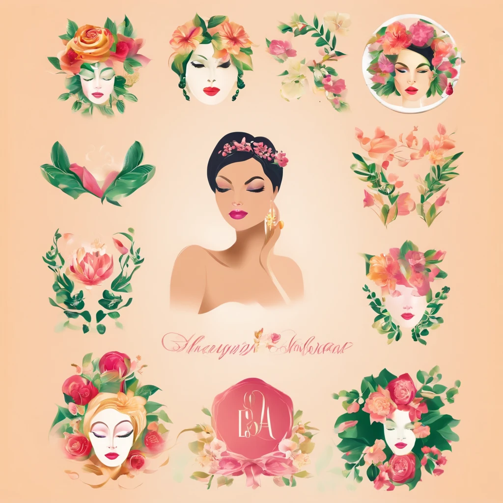 Logo for a line of women's cosmetics for facial skin care