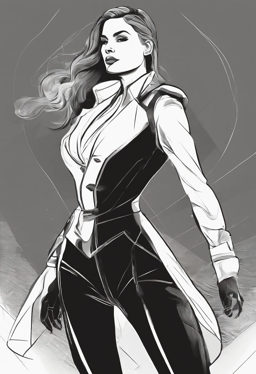 Girl wearing sexy clothes in fighting pose