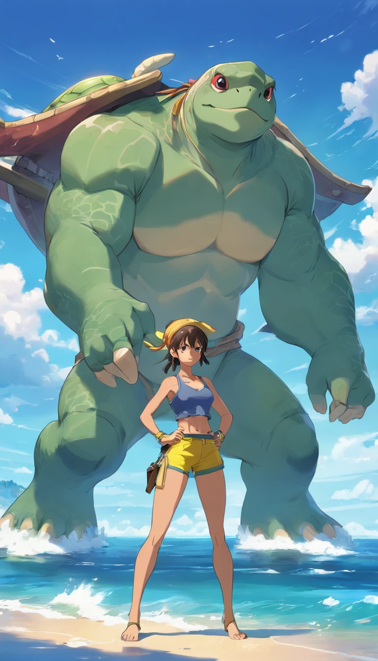 pirate turtle bodybuilder humanoid