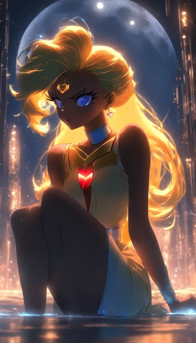 (Silhouette art,best quality,top quality,masterpiece,4k,)(sailor moon,sailor senshi suit,),
(((arte em papel cortado,A world where only black exists:1.2),
(style of 90s anime portraition),1lady,Solo,slim body,perfect female shape,epic quality,elegant and beautiful,(kneeling up,)
(profile:1.2),ray tracing,movie level lighting,Cinematic storyboard,high heels,Moonlight,The moon behind,beautiful thighs,thin thighs,Delicate legs,beautiful legs,sexy legs,long legs)),Slender,
sunder
(Dark moon)
white skin,white,Textured glass background,staying in a completely dark World,
