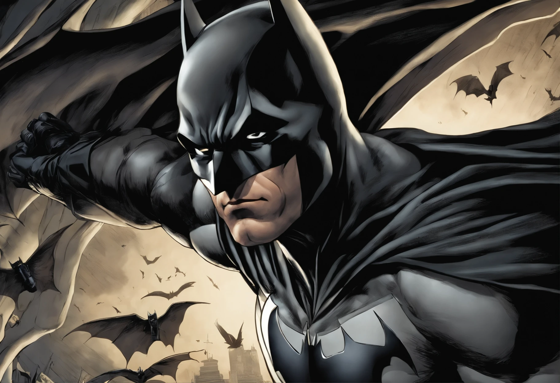 18" x 12" Batman Draw the Dark Knight