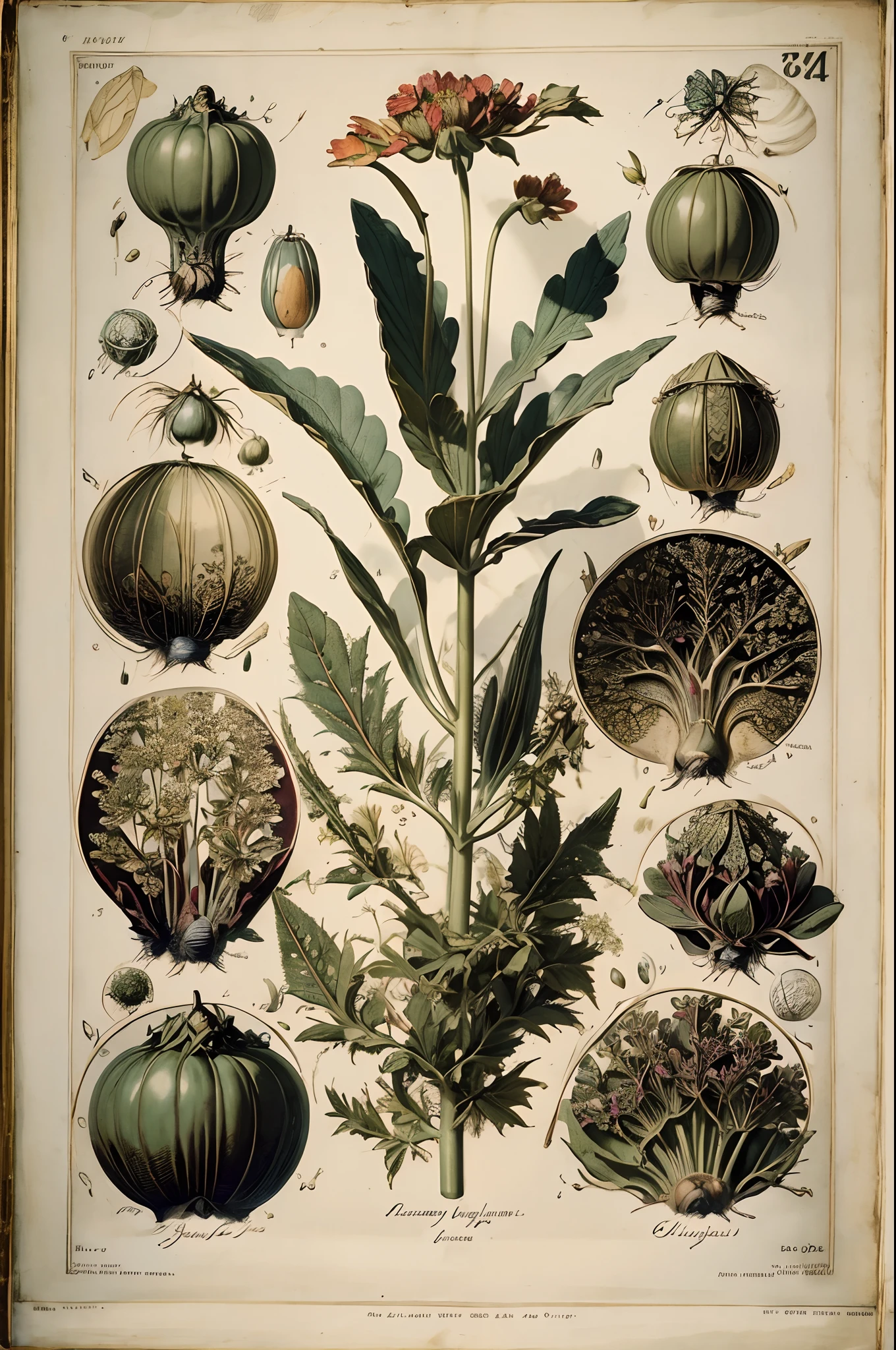 ((nobody)) Vintage Victorian style, Precise old encyclopedia (best quality:1.2), (detailed:1.2), (masterpiece:1.2), vintage botanical illustrations of a swamp at night, fireflies, ghosts, ghostlights, swamp lights
