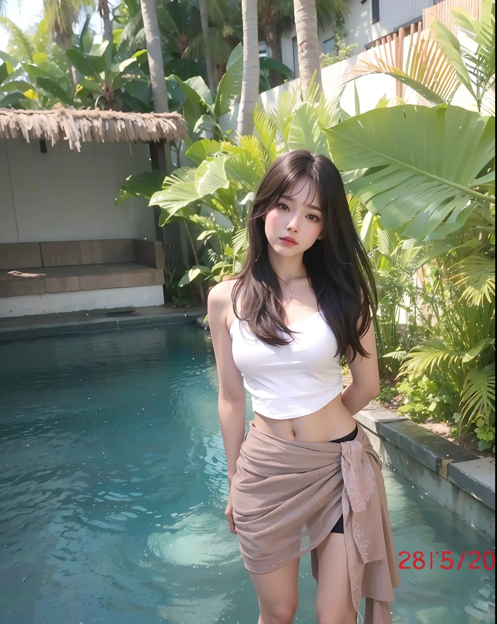 (8k, RAW photo, best quality, masterpiece:1.2), yjnn, 1girl, 3d, asian, bangs, bare_shoulders, bow, bra, breasts, brown_eyes, brown_hair, cleavage, grey_background, lips, long_hair, long_sleeves, looking_at_viewer, medium_breasts, navel, nose, off_shoulder, open_clothes, open_shirt, panties, realistic, shirt, solo, stomach, underwear, undressing, upper_body, white_bra, white_panties, white_shirt,Shiny skin, beautiful delicate face, beautiful delicate eyes ,(realistic, photo realistic:1),Lie down on the bed