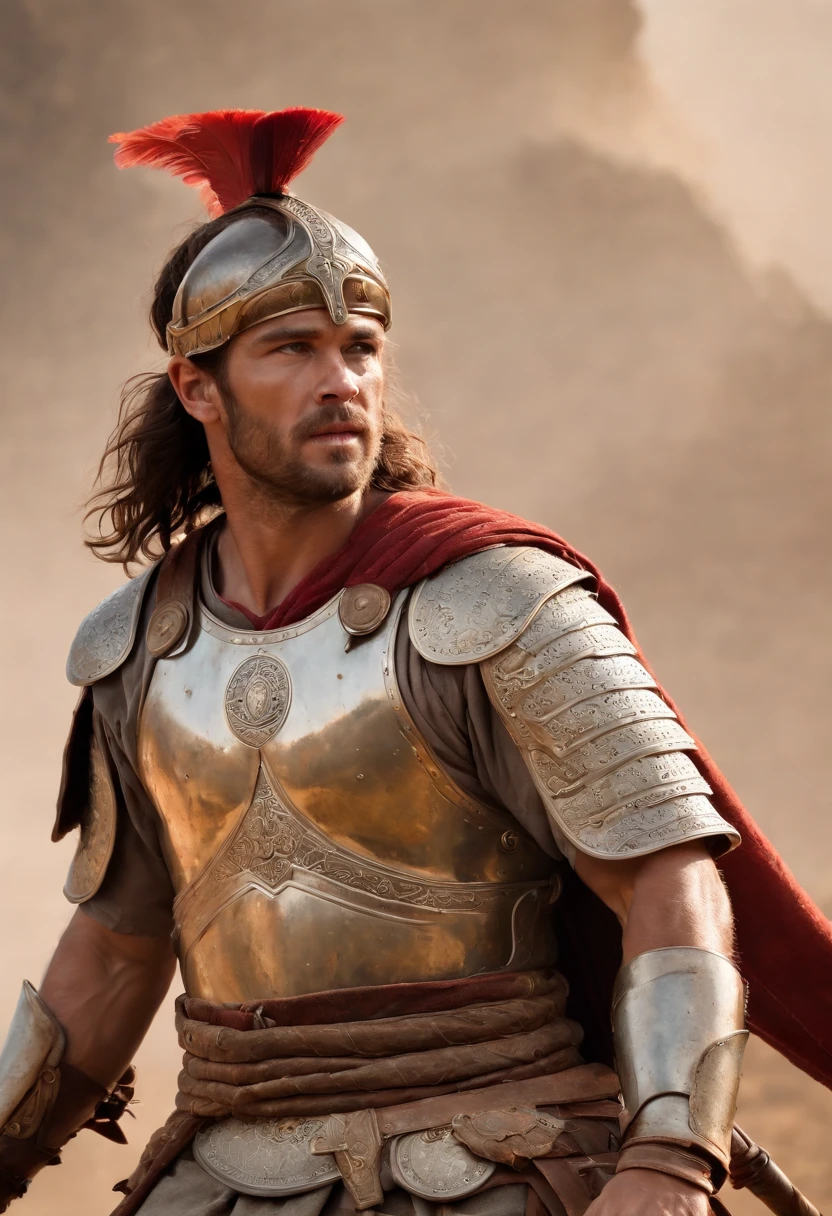 (best quality,4k,8k,highres,masterpiece:1.2), ultra-detailed, realistic:1.37
Shardana warrior Chris Hemsworth, in the ancient surroundings of Bronze Age Sardinia. The warrior's appearance resembles Chris Hemsworth with his rugged features and strong, muscular build. His piercing blue eyes and chiseled jawline are beautifully detailed. He wears ancient Shardana armor, with intricate engravings and a weathered texture that reflects the passage of time.
The setting is an ancient landscape in Sardinia, featuring rocky terrain, rolling hills, and ancient ruins. The colors are vivid and earthy, depicting the warm tones of the Mediterranean. The lighting is dramatic, with sunlight streaming through gaps in the clouds, casting long shadows on the warrior and the landscape.
The atmosphere is filled with a sense of history and mystery, capturing the essence of the Bronze Age era. The air is filled with a slight haze, giving the scene a dream-like quality. The attention to detail is unparalleled, capturing every strand of hair, every crease in the armor, and every wrinkle on the warrior's face. The painting style is reminiscent of classical portraits, with a focus on capturing the realism and emotions of the subject.
This masterpiece artwork draws inspiration from ancient Sardinian culture and showcases the strength and resilience of the Shardana warriors. Each stroke of the brush showcases the dedication and skill of the artist, resulting in a truly remarkable piece of art that transports viewers to a bygone era.