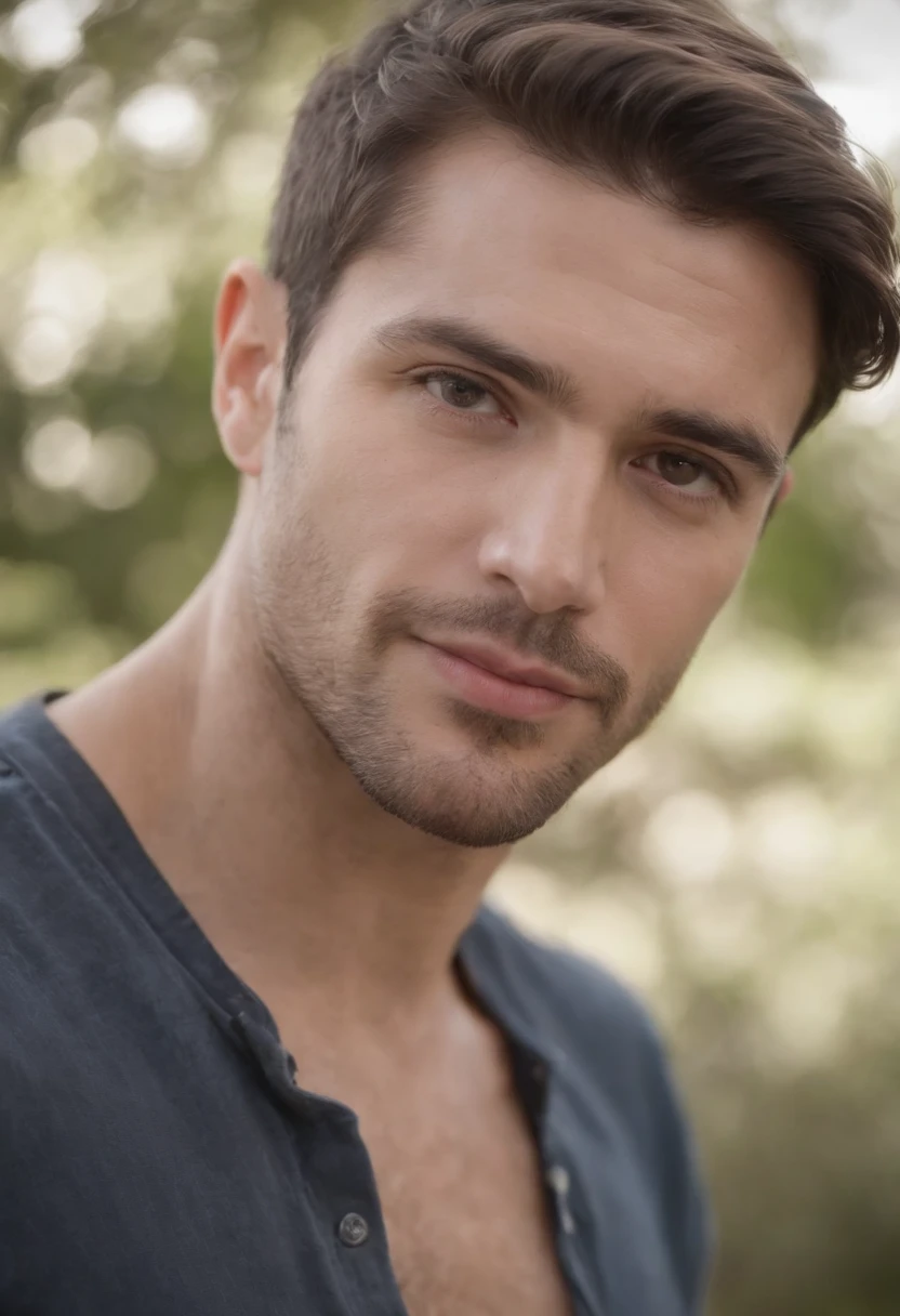 homem branco, 30 anos, cabelos loiro curto, olhos verdes, dentes perfeitos, sanrdas pelo nariz, advogado