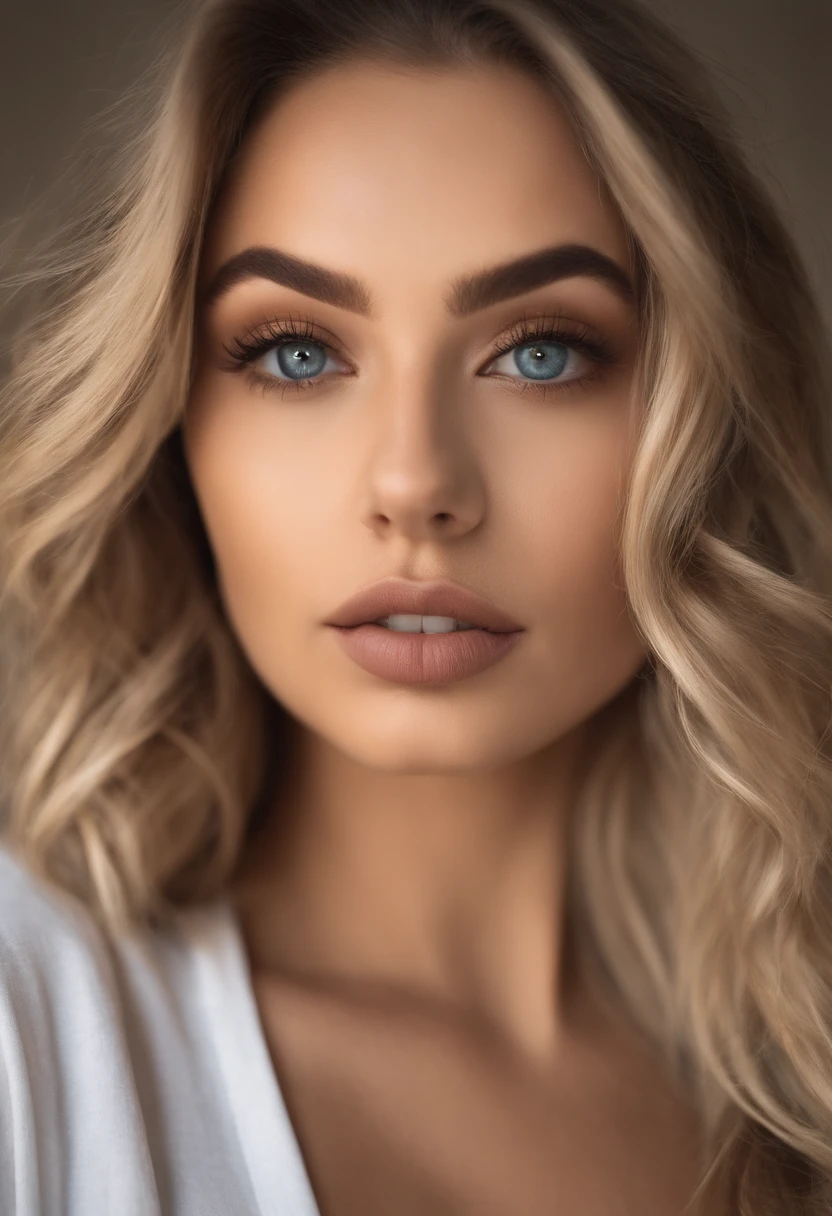Arafed Mujer totalmente , Chica sexy con ojos azules, ultra realista, meticulosamente detallado, Retrato Sophie Mudd, cabello rubio y ojos grandes, selfie de una mujer joven, Ojos del dormitorio, Violeta Myers, sin maquillaje, Maquillaje natural, staring directly into camera, cara con artgram, maquillaje sutil, Impresionante foto de cuerpo completo arrodillado en la cama, En el dormitorio, Medium to large size bust; ; ;desnudo, Mostrando, Senos medianos a grandes expuestos, Parte inferior afeitada,