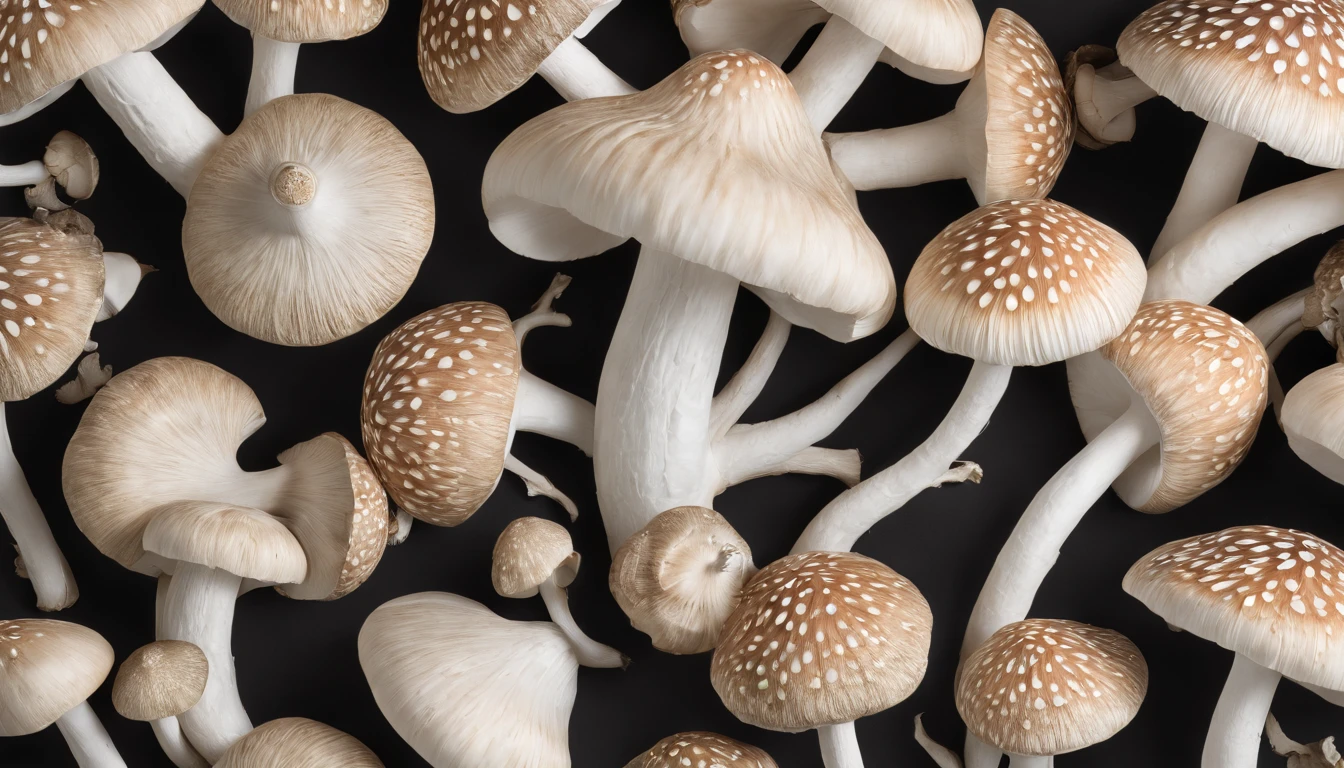 8K, Raw photo, Best Quality, masutepiece,Realistic, Photorealsitic,Clear focus, ,Professional Lighting,Front lighting,BRAEK,,Matsutake mushrooms