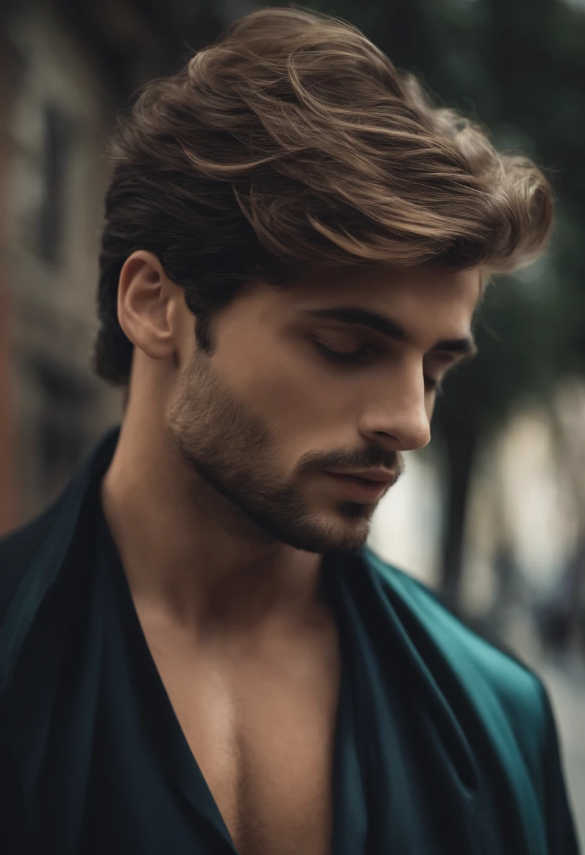 homem caucasiano cabelo loiro homem claro, rosto assimetrico