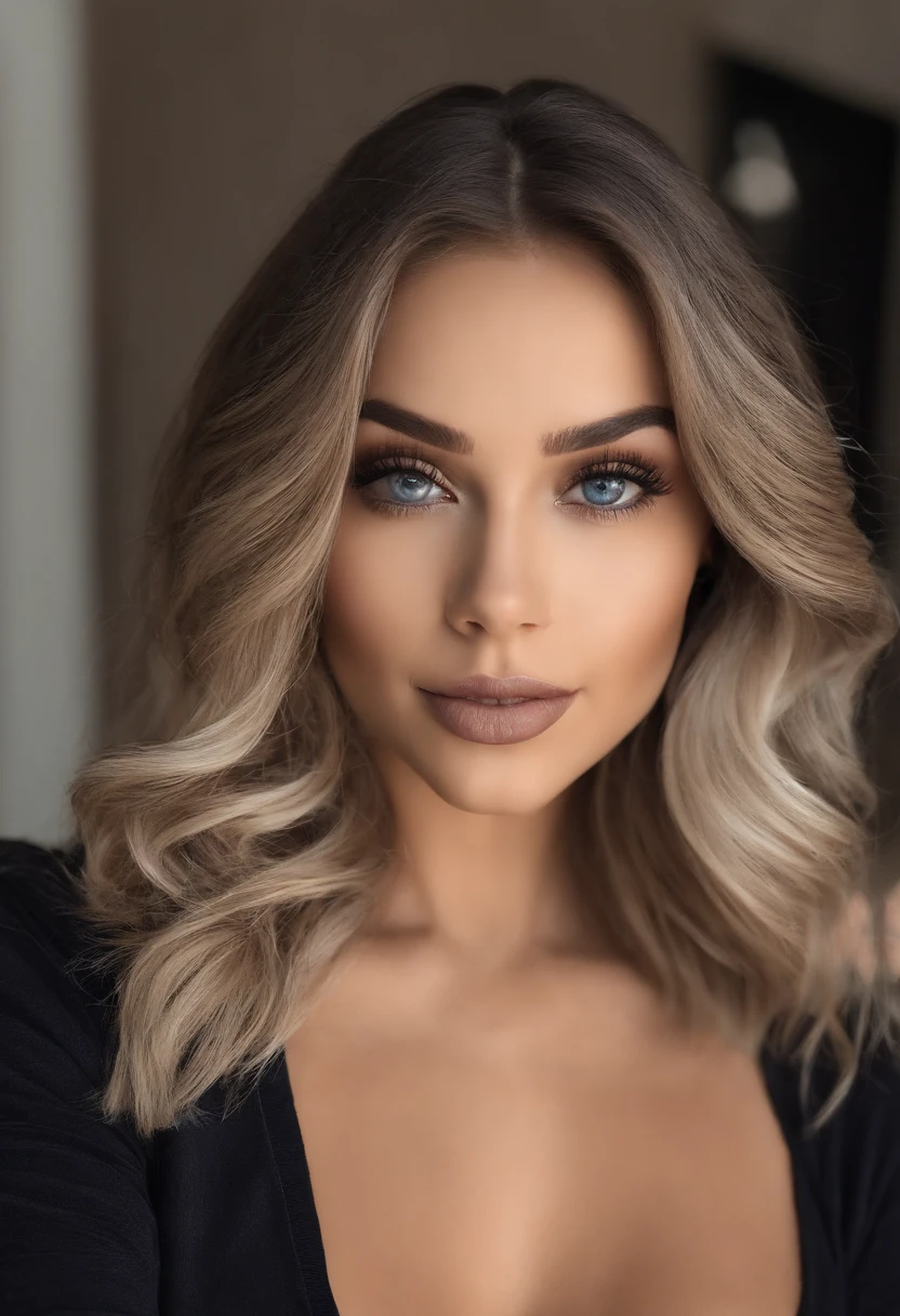 mulher com regata e calcinha combinando, menina sexy com olhos azuis, Retrato Sophie Mudd, Retrato de Corinna Kopf, cabelos loiros e olhos grandes, Selfie de uma jovem mulher, Olhos no clube Violet Myers, ohne Maquiagem, maquiagem natural, staring directly at camera, Rosto com Artgram, dezentes Maquiagem, USANDO JALECO DE MEDICA