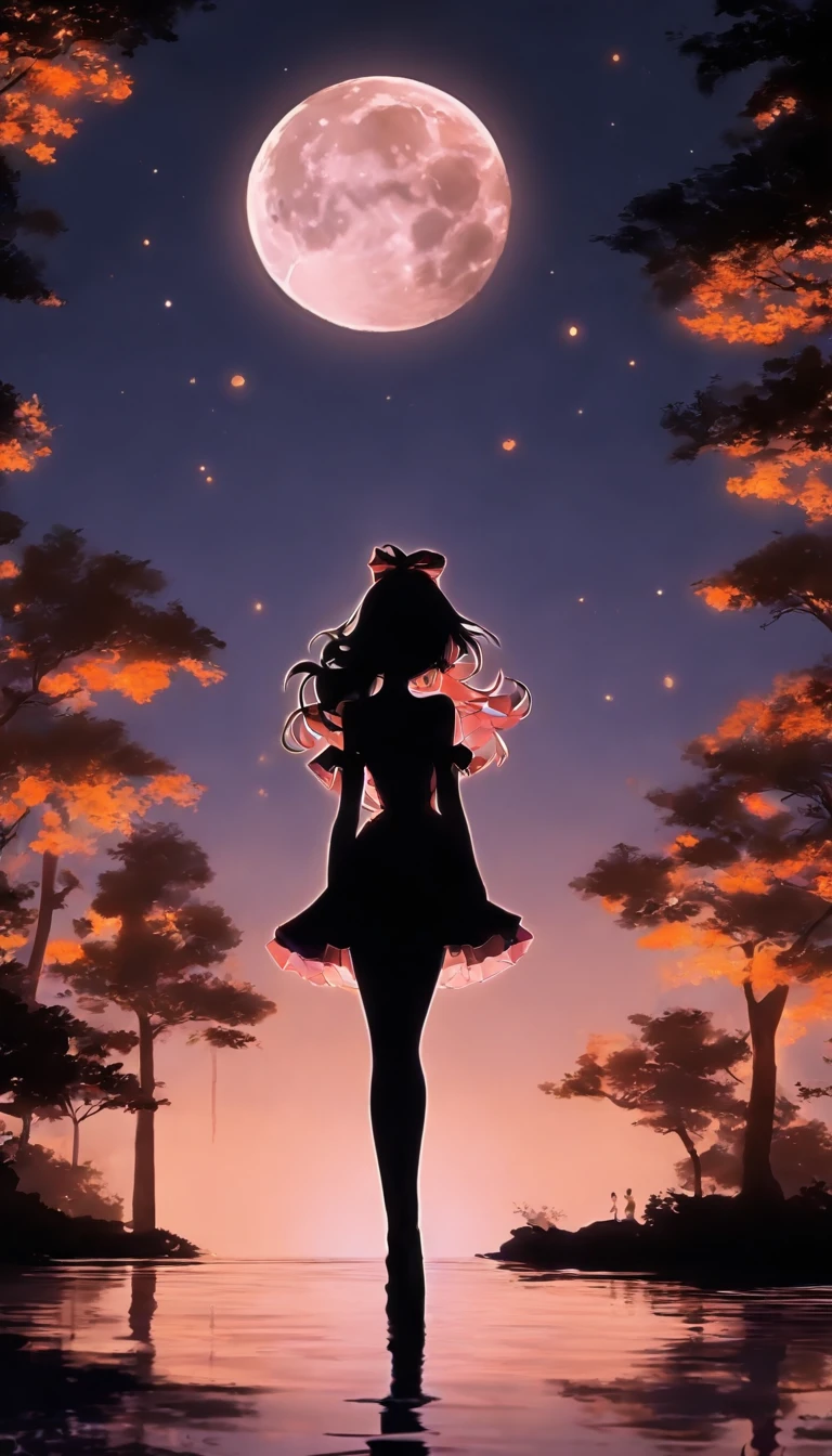 (Silhouette art,best quality,top quality,masterpiece,4k,)(fashion models),necklace,choker,collar,
(((arte em papel cortado,A world where only black exists:1.2),
(style of 90s retro image,classical,fairy),1lady,Solo,slim body,perfect female shape,epic quality,elegant and beautiful,(kneeling up,)
(profile:1.2),ray tracing,movie level lighting,Cinematic storyboard,high heels,Moonlight,The moon behind,beautiful thighs,thin thighs,Delicate legs,beautiful legs,sexy legs,long legs)),Slender,
sunder
(Dark moon),korean beauties,((ta dress))