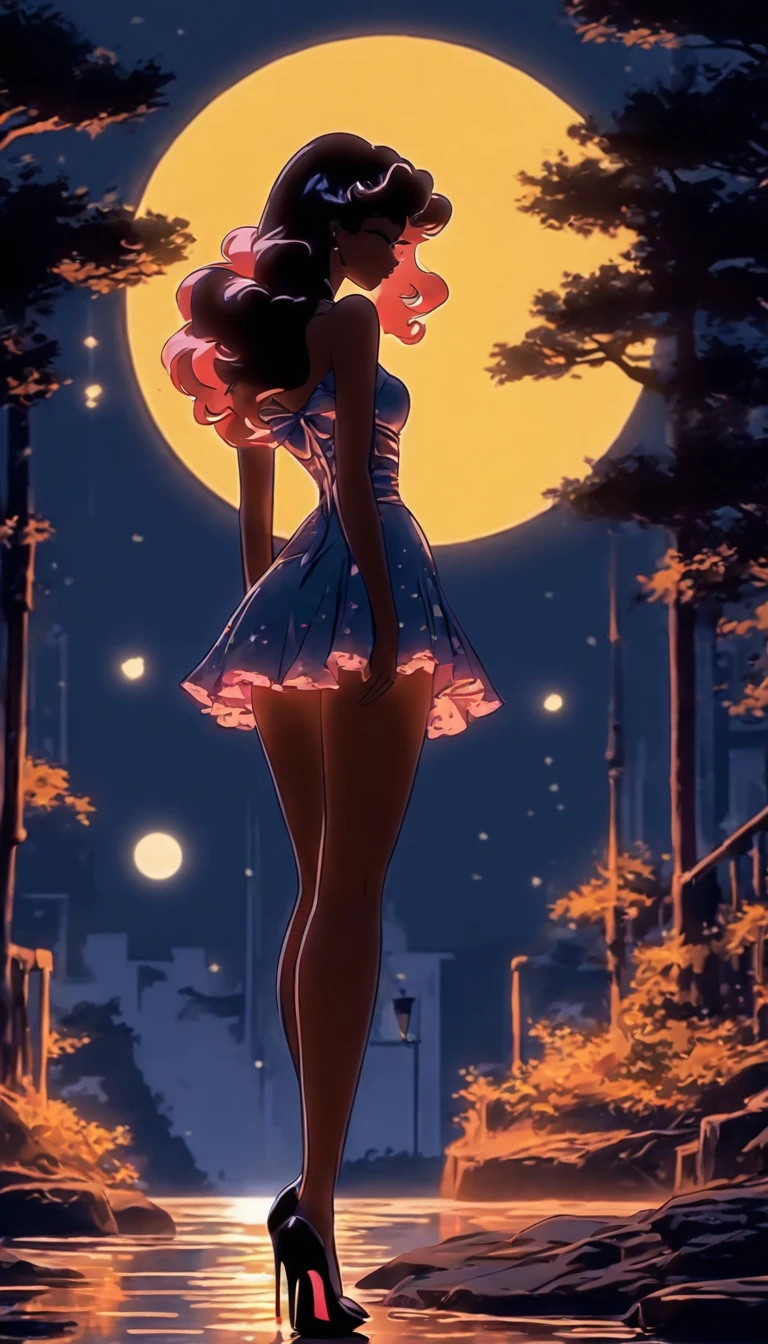 (Silhouette art,best quality,top quality,masterpiece,4k,)(fashion models),necklace,choker,collar,
(((arte em papel cortado,A world where only black exists:1.2),
(style of 90s retro image,classical,fairy),1lady,Solo,slim body,perfect female shape,epic quality,elegant and beautiful,(kneeling up,)
(profile:1.2),ray tracing,movie level lighting,Cinematic storyboard,high heels,Moonlight,The moon behind,beautiful thighs,thin thighs,Delicate legs,beautiful legs,sexy legs,long legs)),Slender,
sunder
(Dark moon),korean beauties,((ta dress)),Bow knot