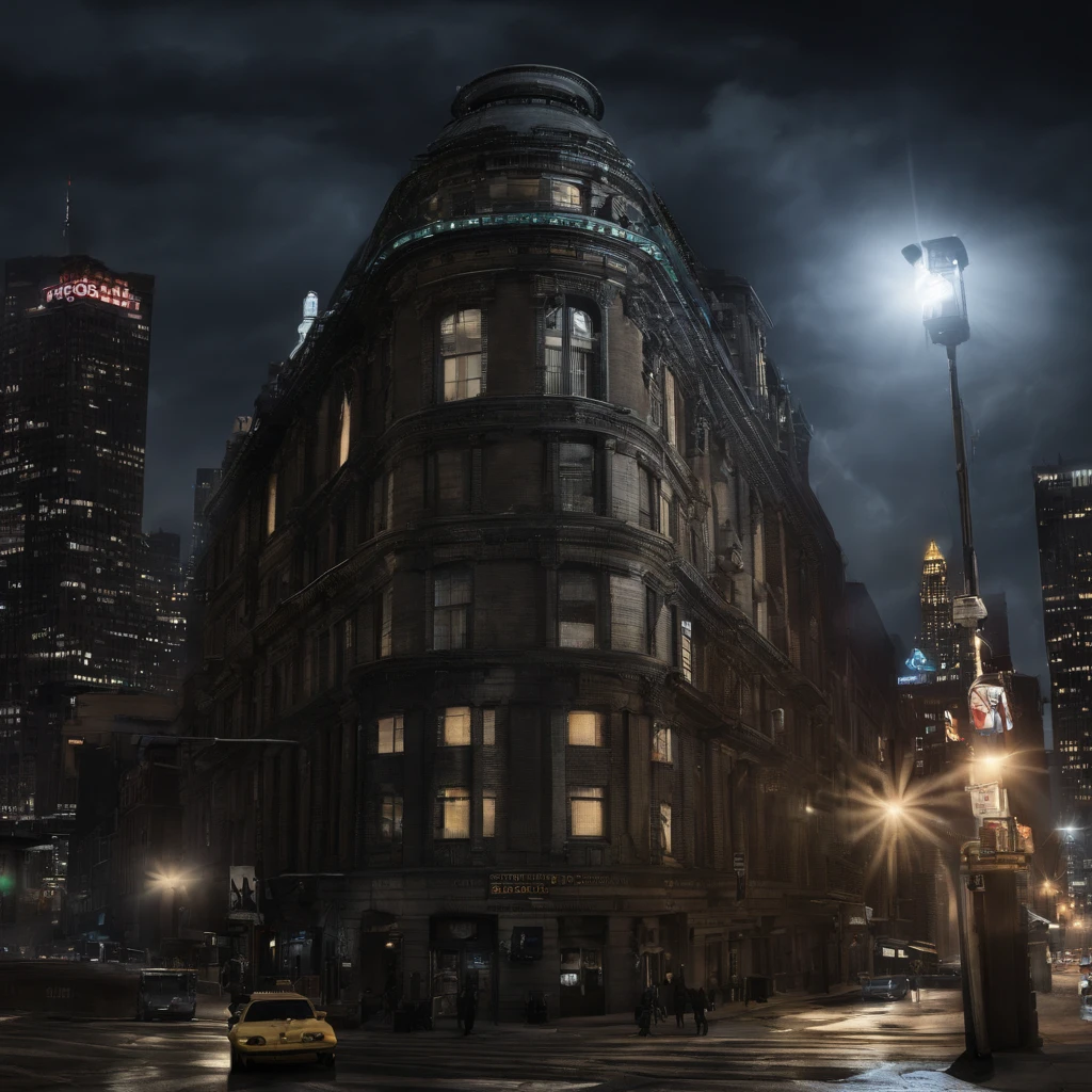 batsignal dans la nuit de gotham