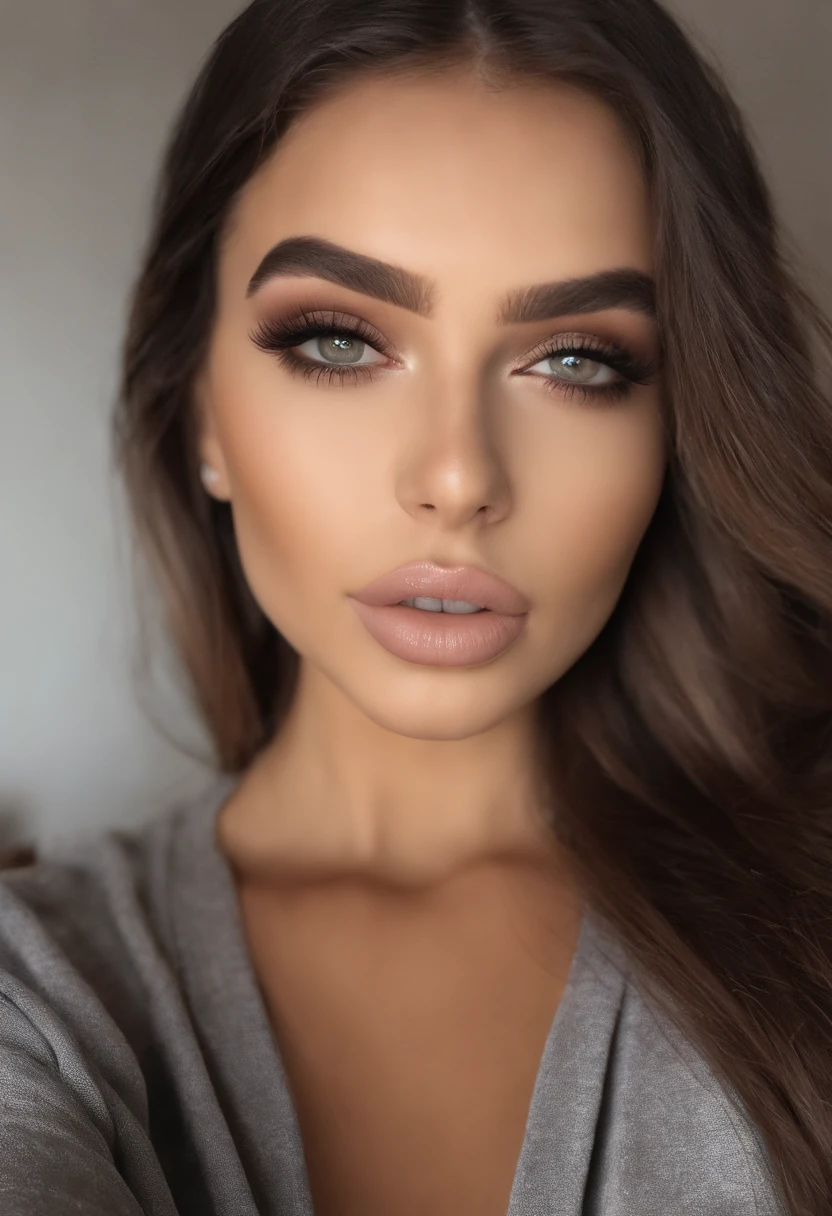 mulher arafed totalmente , Menina sexy com olhos castanhos, ultra realistic, meticulosamente detalhado, Retrato Sophie Mudd, cabelos castanhos e olhos grandes, selfie de uma jovem mulher, Olhos de Dubai, Violeta Myers, sem maquiagem, maquiagem natural, Looking directly at the camera, Rosto com ArtGram, maquiagem sutil, impressionante tiro de corpo inteiro ajoelhado na cama, no quarto, medium to large bust, piscina, calor, sexy
