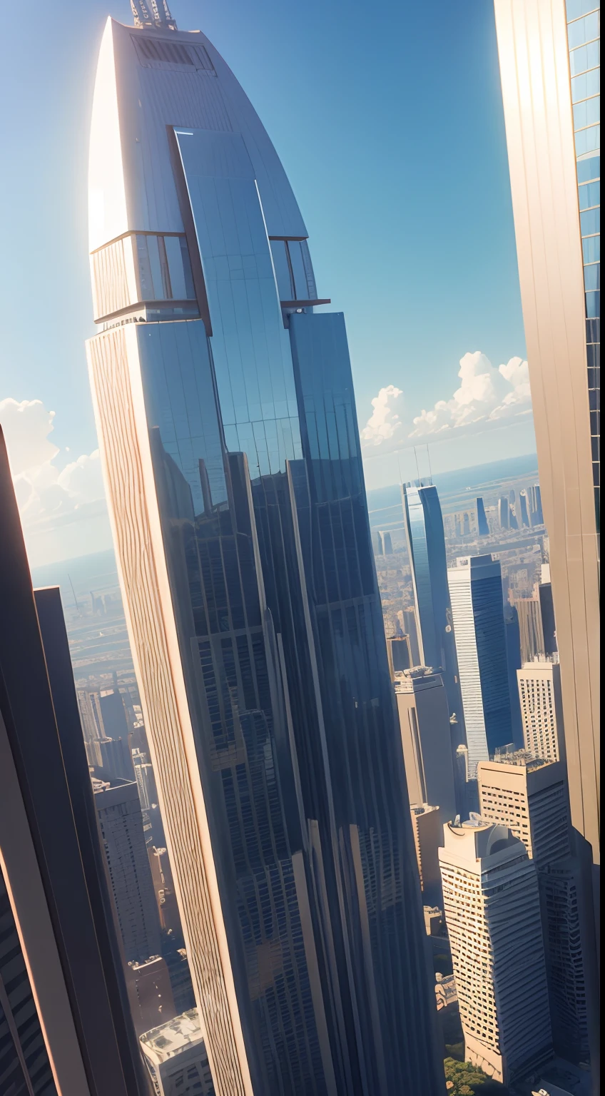 A 1,000-meter-high, 333-story skyscraper in the city center