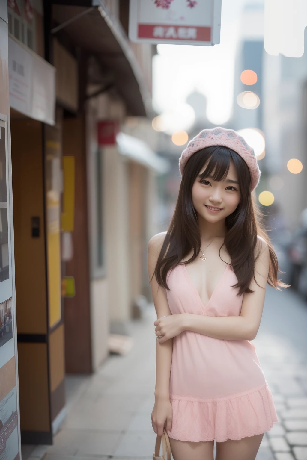 城市: London、Early morning scene、One lady、An 18-year-old woman、Happy smile、Standing、(8K、Raw photography、top-quality、masterpiece:1.2)、(realisitic、Photorealsitic:1.37)、ultra-detailliert、
1 girl in、cute little、独奏、Beautiful detailed sky、Detailed Cafe、natta、Standing、(blush of the nose)、(A smile:1.1)、tiny chest、seducting smile、profetional lighting、Sony A7R4、Zessie 50mm f1.8、Beautiful Detail Eye、Autumn outfit、a miniskirt、(short-hair:1.2)、floating long hair、Happy smile、17 year old girl