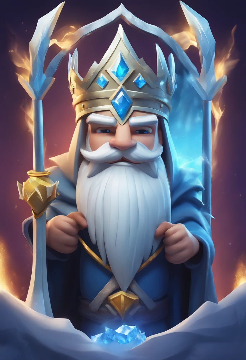 ice king from adventure time as a clash royale card