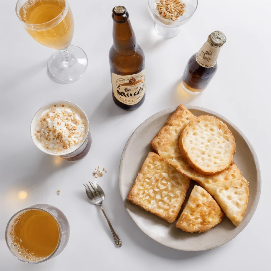 8K, Raw photo, Best Quality, masutepiece,Realistic, Photorealsitic,Clear focus, ,Professional Lighting,Front lighting,BRAEK,White background,beer,cheers