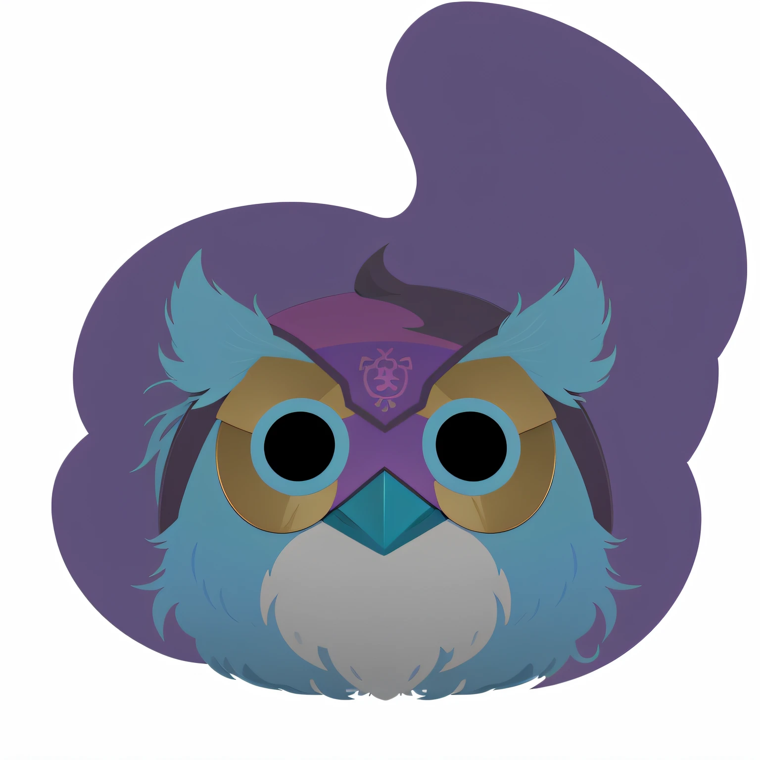 a cartoon image of a cyan owl with a purple fire protruding from its head, owl mask, golden bird mask, ( ( WMASK ) ), monstrous mask, tengu mask, Barn owl mask, rosto sombrio, momoshiki ōtsutsuki, Highley rosto detalhado, WMASK, pele grumosa, wearing barn owl mask, Derpibooru, foto de perfil do discord