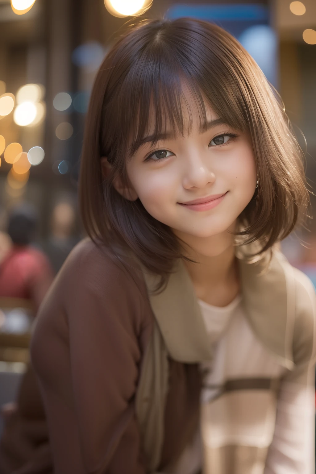 城市: London、deep in the night、cafes、One lady、An 18-year-old woman、Happy smile、Standing、(8K、Raw photography、top-quality、masterpiece:1.2)、(realisitic、Photorealsitic:1.37)、ultra-detailliert、
1 girl in、cute little、独奏、Beautiful detailed sky、Detailed Cafe、natta、Standing、(blush of the nose)、(A smile:1.1)、tiny chest、seducting smile、profetional lighting、Sony A7R4、Zessie 50mm f1.8、Beautiful Detail Eye、Autumn outfit、a miniskirt、(short-hair:1.2)、floating long hair、Happy smile、17 year old girl